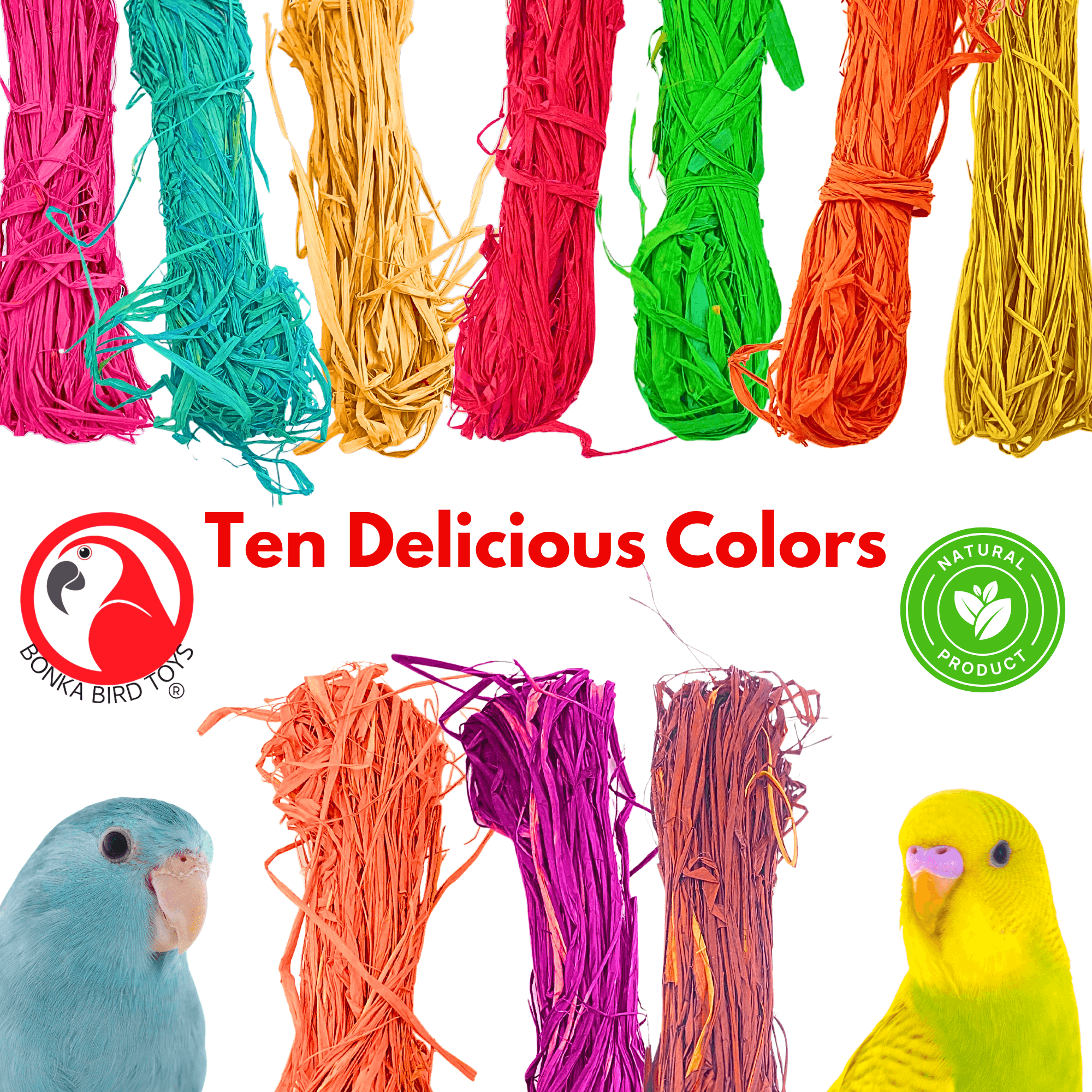 1153 Pk1 Raffia Bundle - Bonka Bird Toys