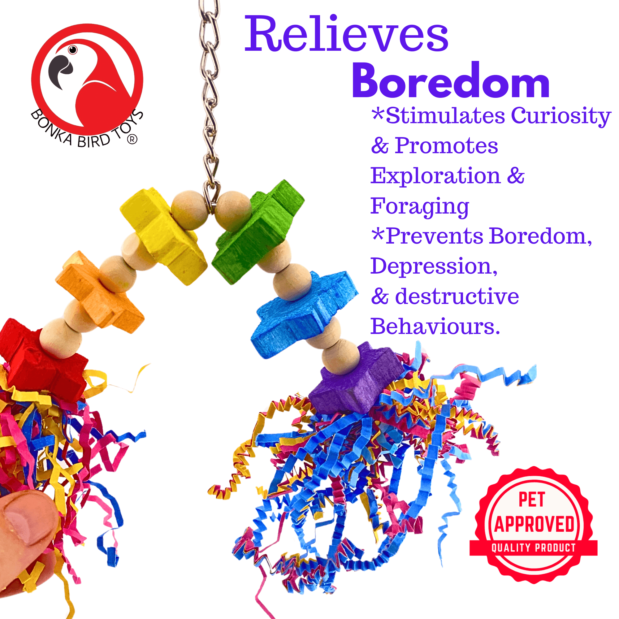 2595 Mini Sola Crinkle - Bonka Bird Toys