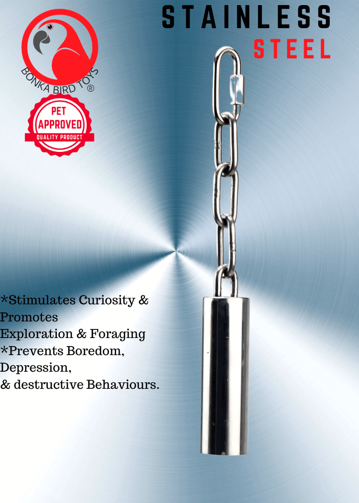 1642 Small Stainless Steel Pipe Bell - Bonka Bird Toys