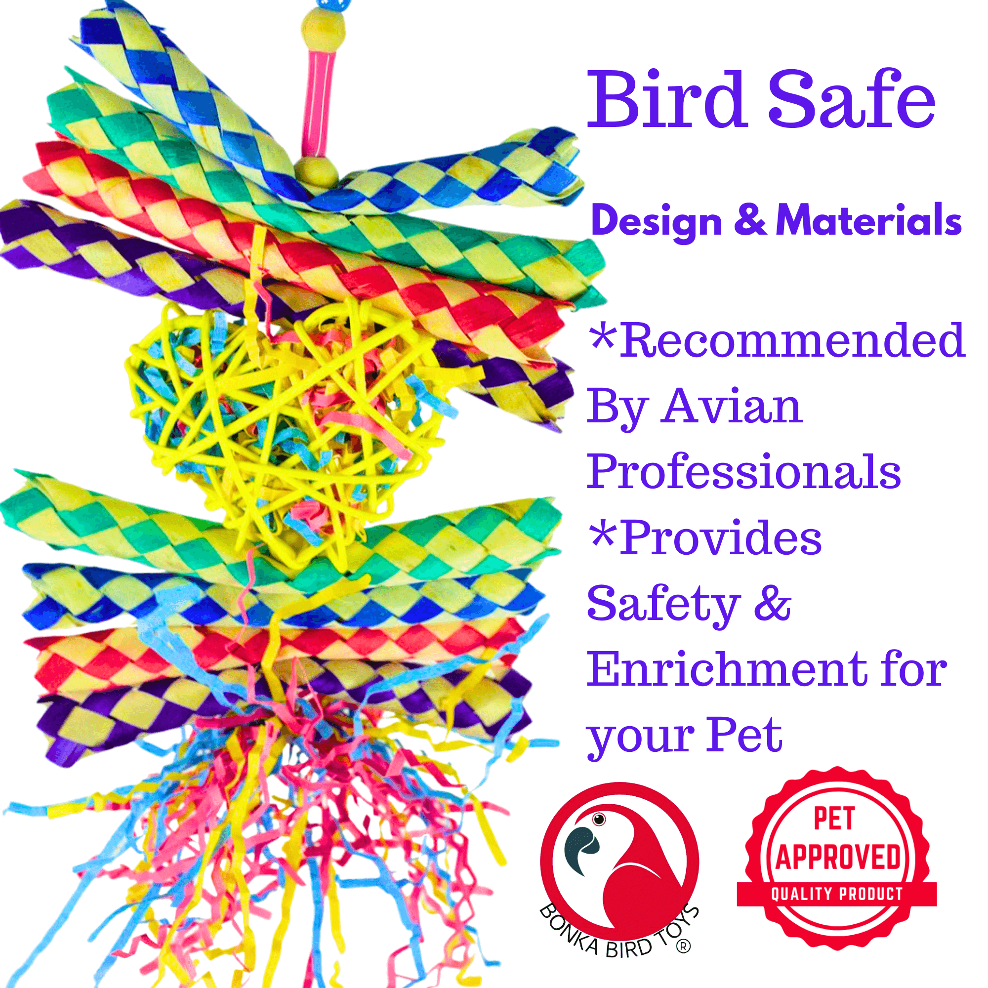 1730 Foraging Heart - Bonka Bird Toys