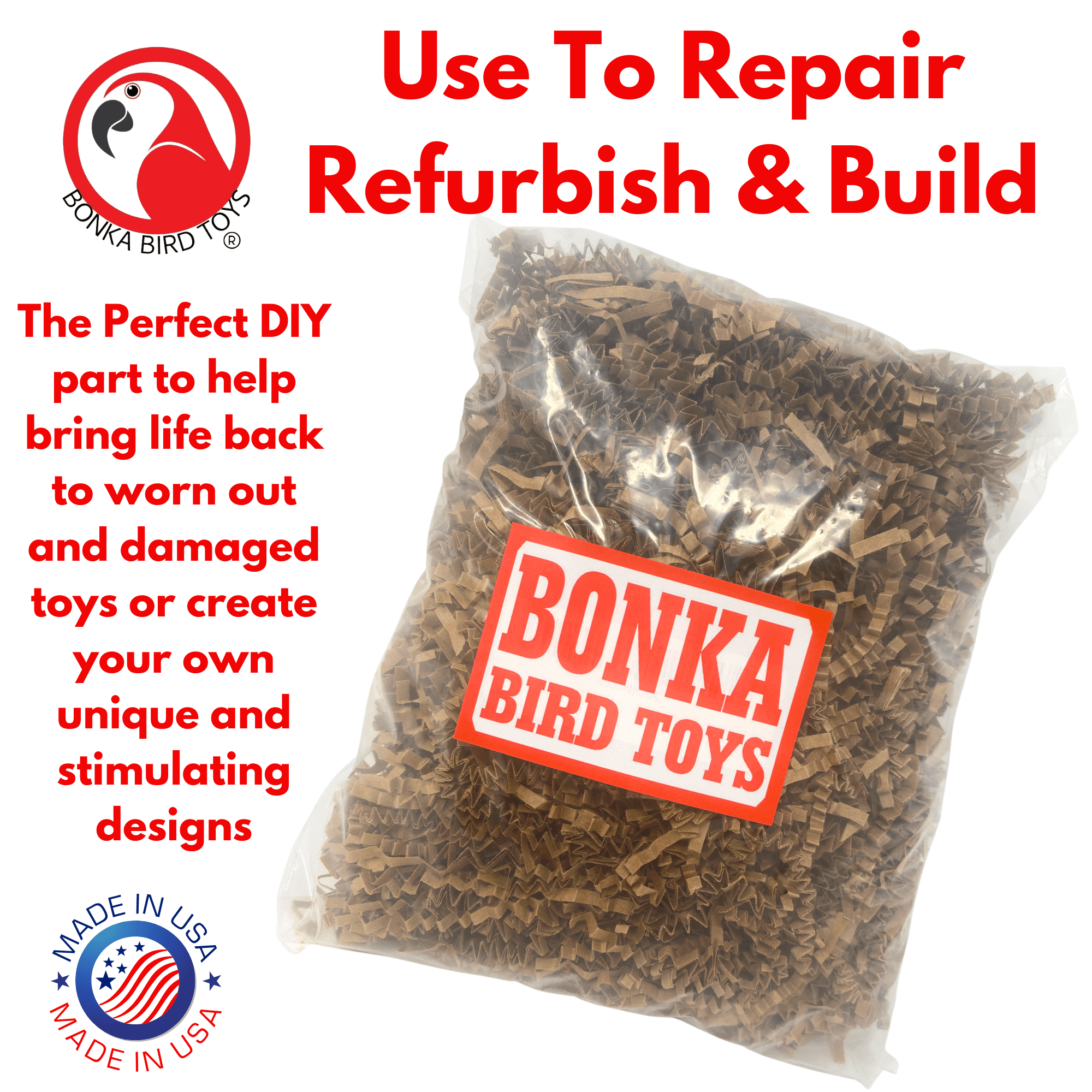 1574 Natural Crinkle Paper - Bonka Bird Toys