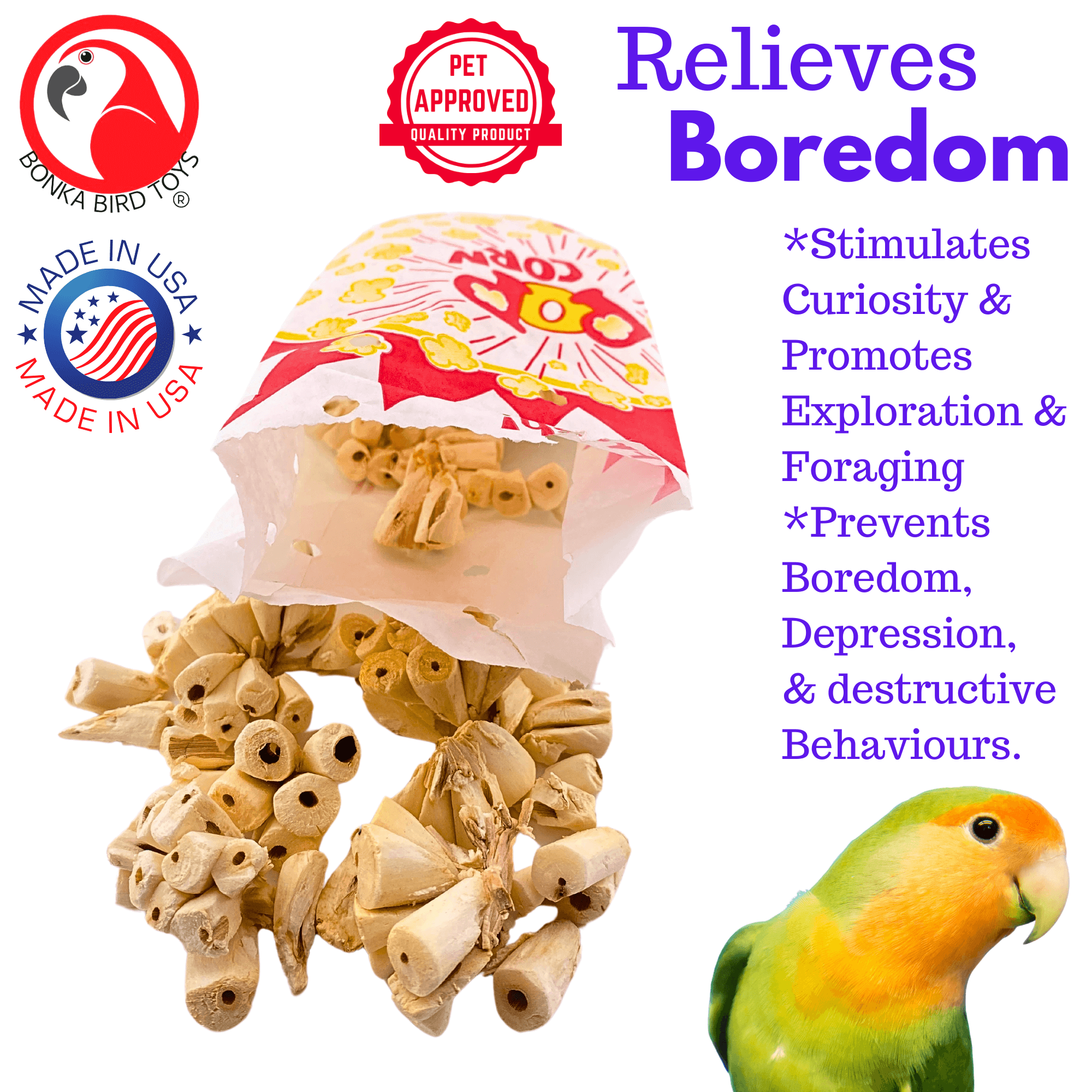 2743 Sola Popcorn Delight - Bonka Bird Toys