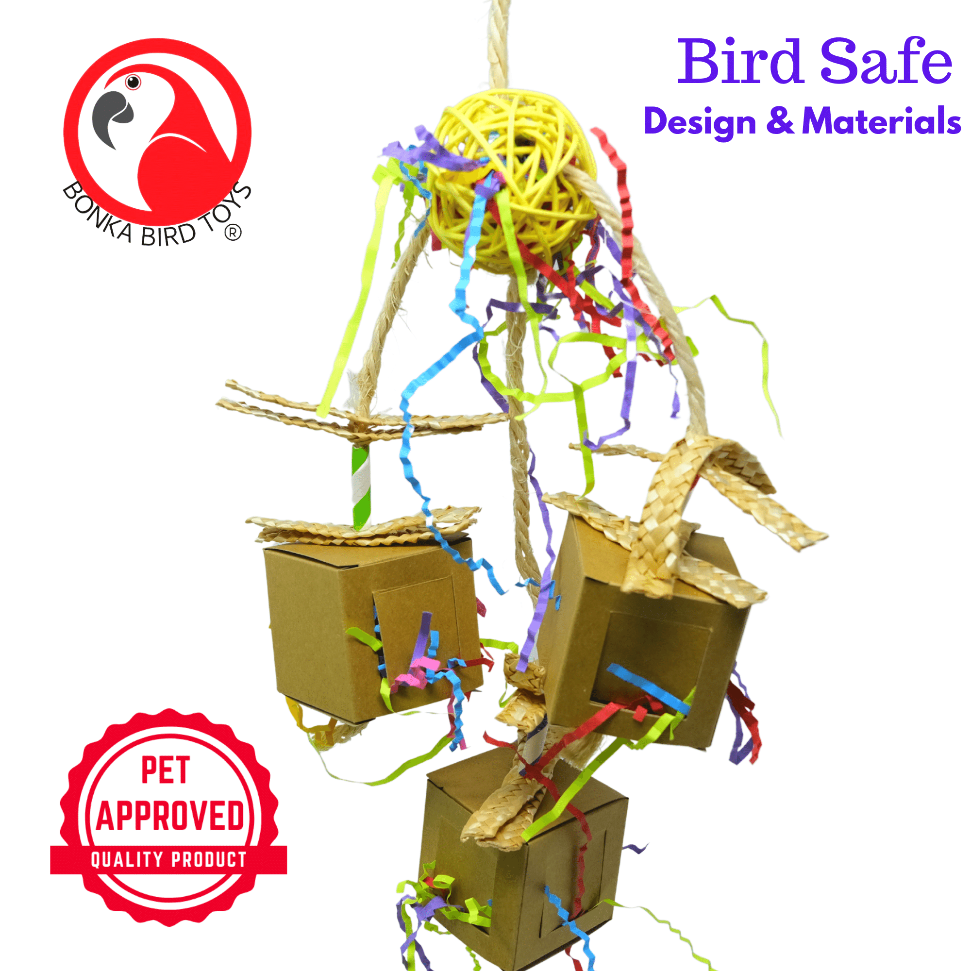 2635 Peekaboo Trio - Bonka Bird Toys