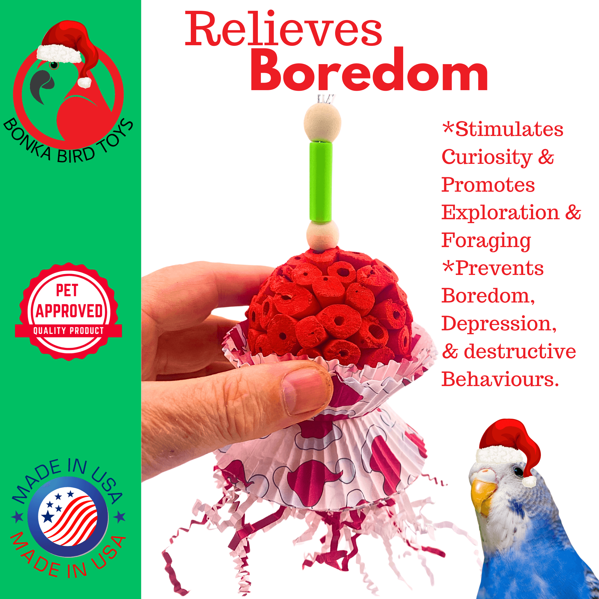 2732 Christmas Sola Hatty - Bonka Bird Toys