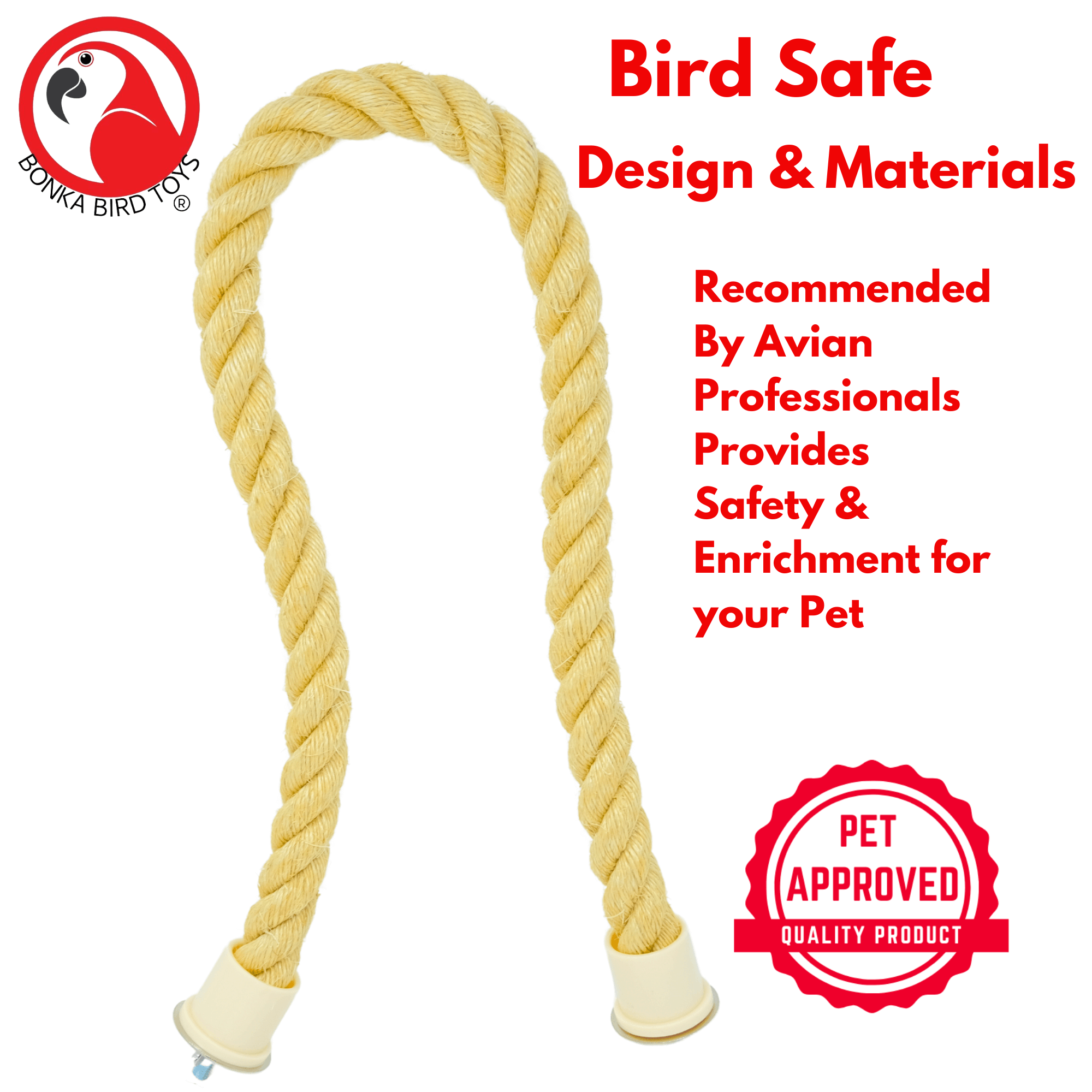 2672 Large Sisal Rope Perch - Bonka Bird Toys