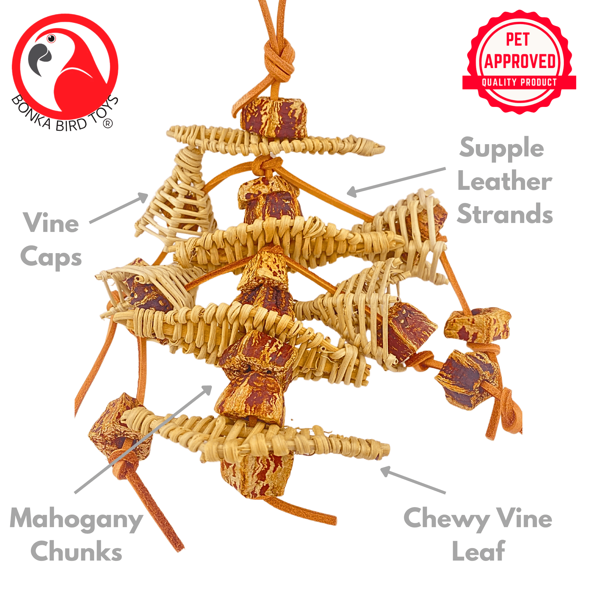 1145 Mahogany Jumble - Bonka Bird Toys