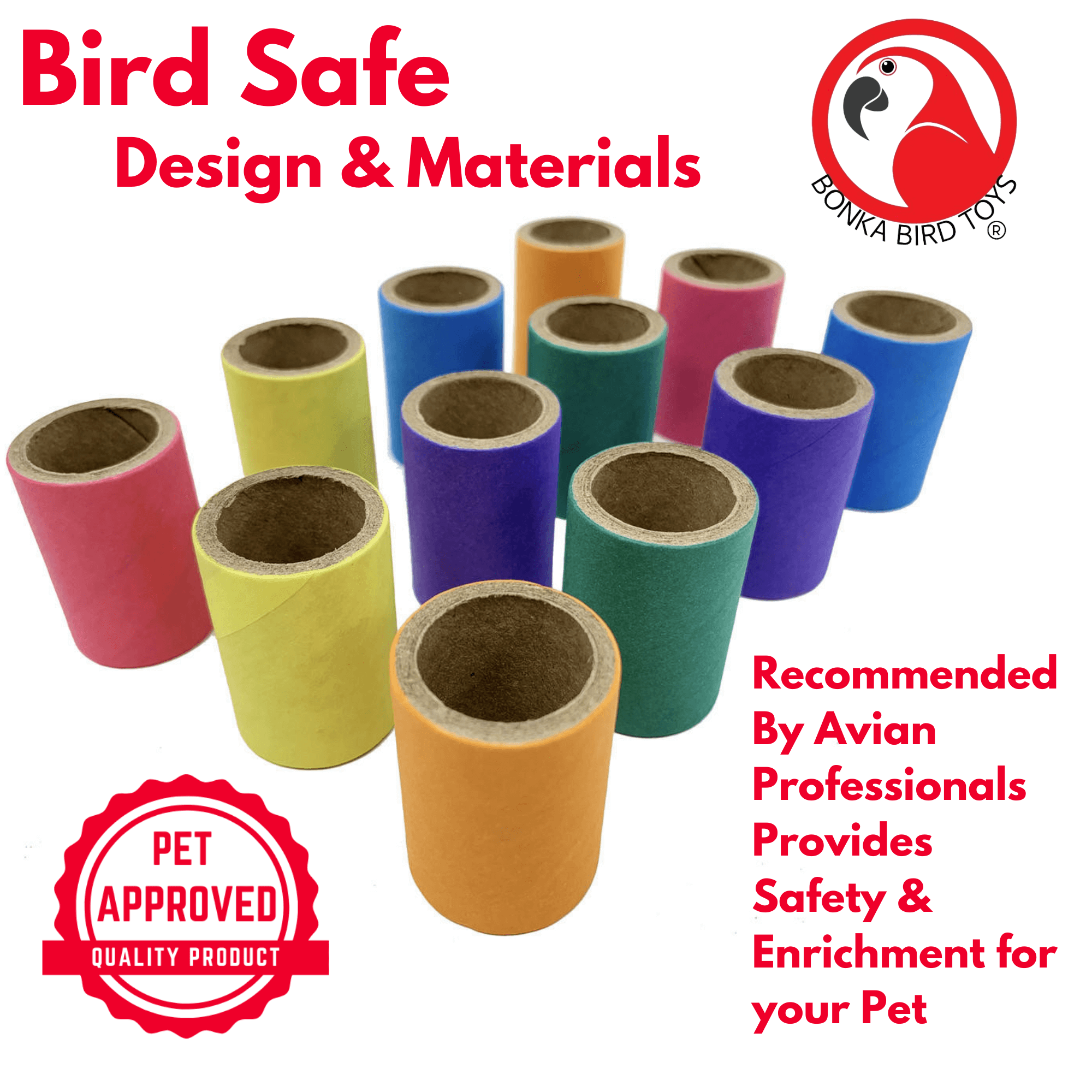 2108 Pk12 1-Inch Tube Bagels - Bonka Bird Toys