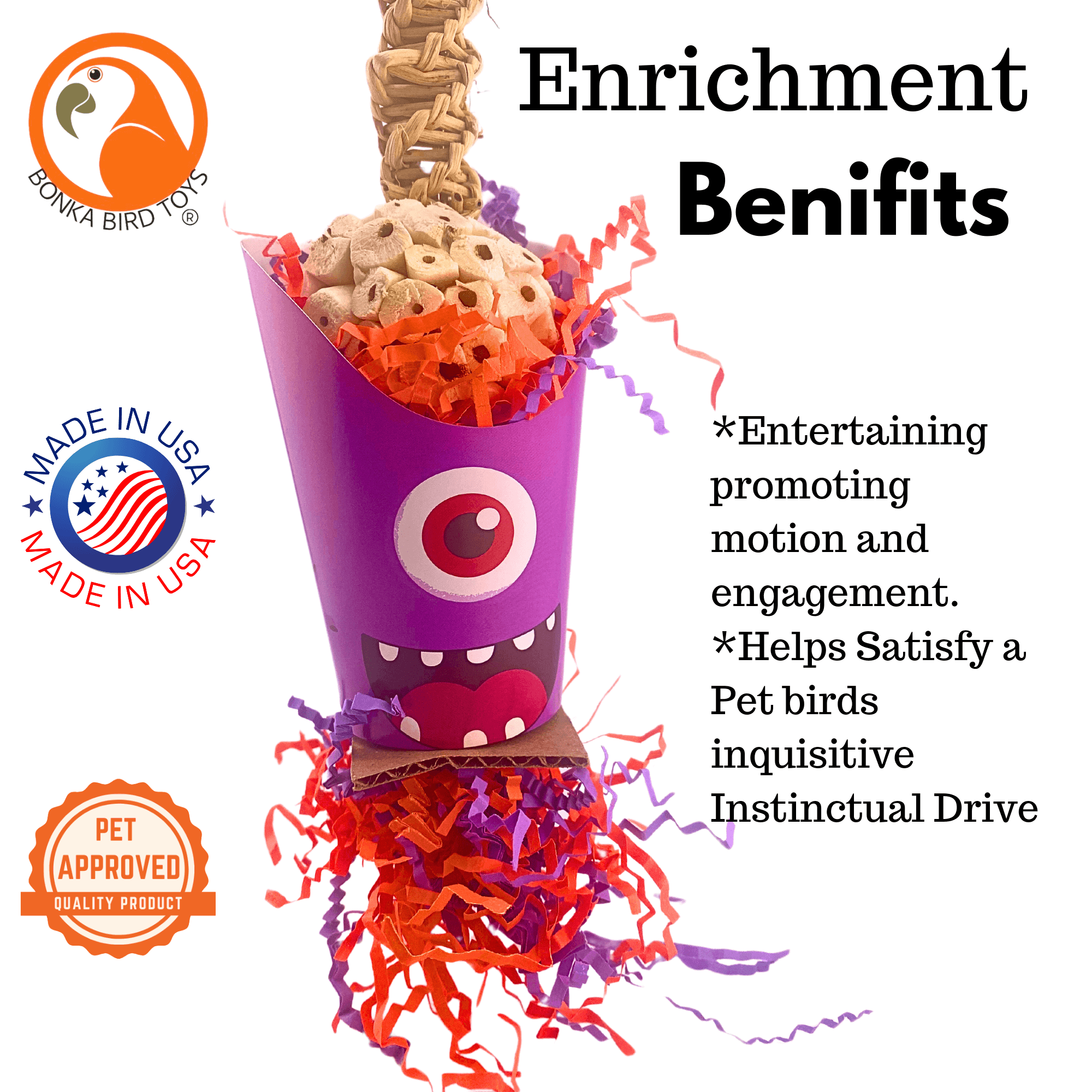 2708 Halloween Monster Cup - Bonka Bird Toys