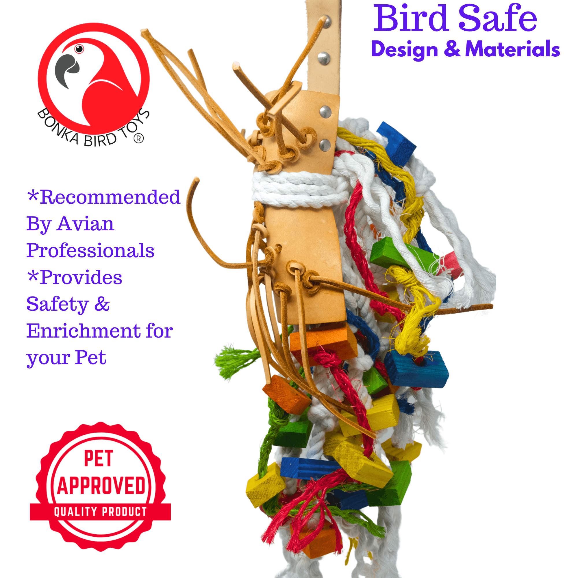 2630 Medium Leather Side Saddle - Bonka Bird Toys