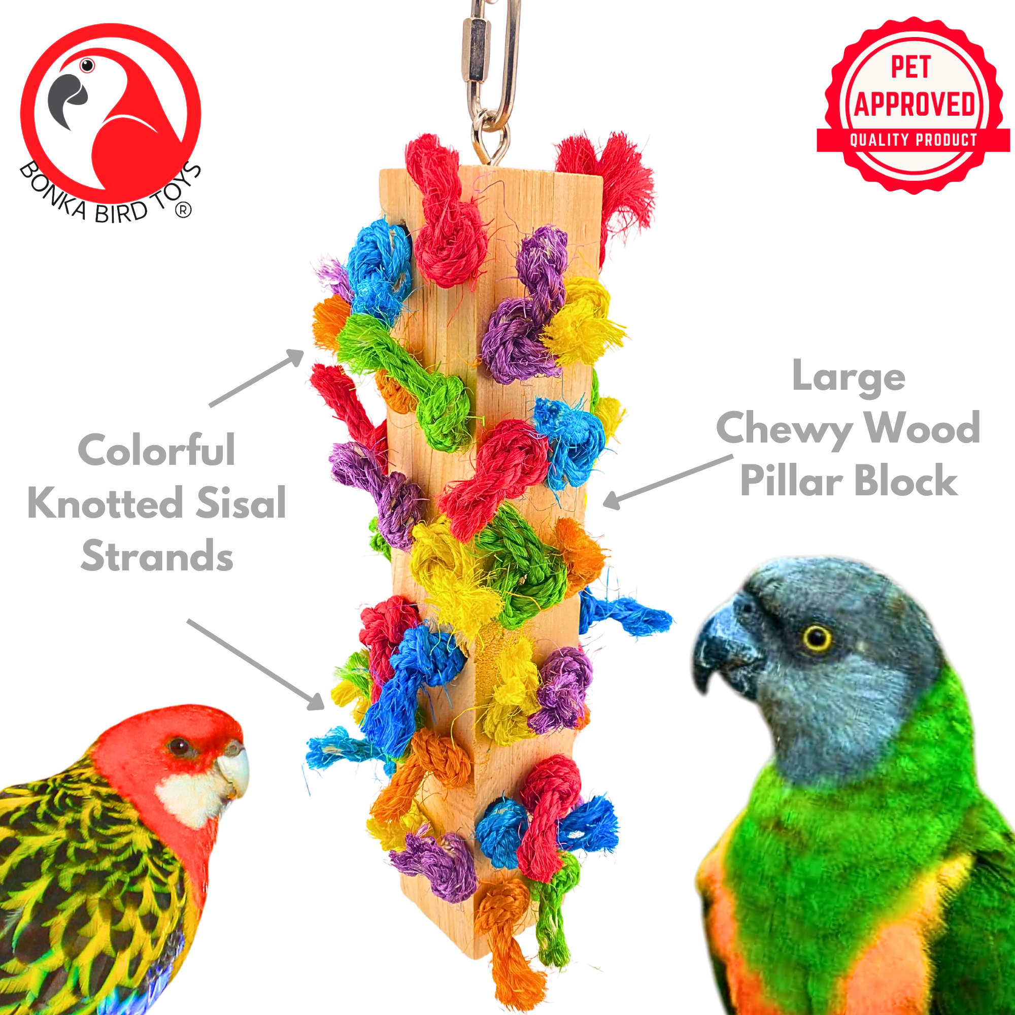 991 Large Knotty Pillar - Bonka Bird Toys