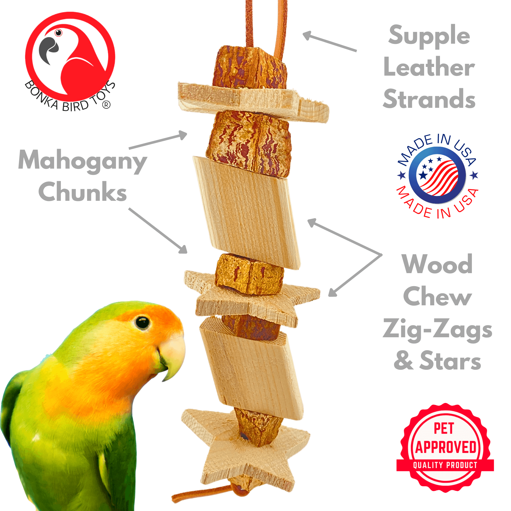 1123 Star Stack Chewer - Bonka Bird Toys