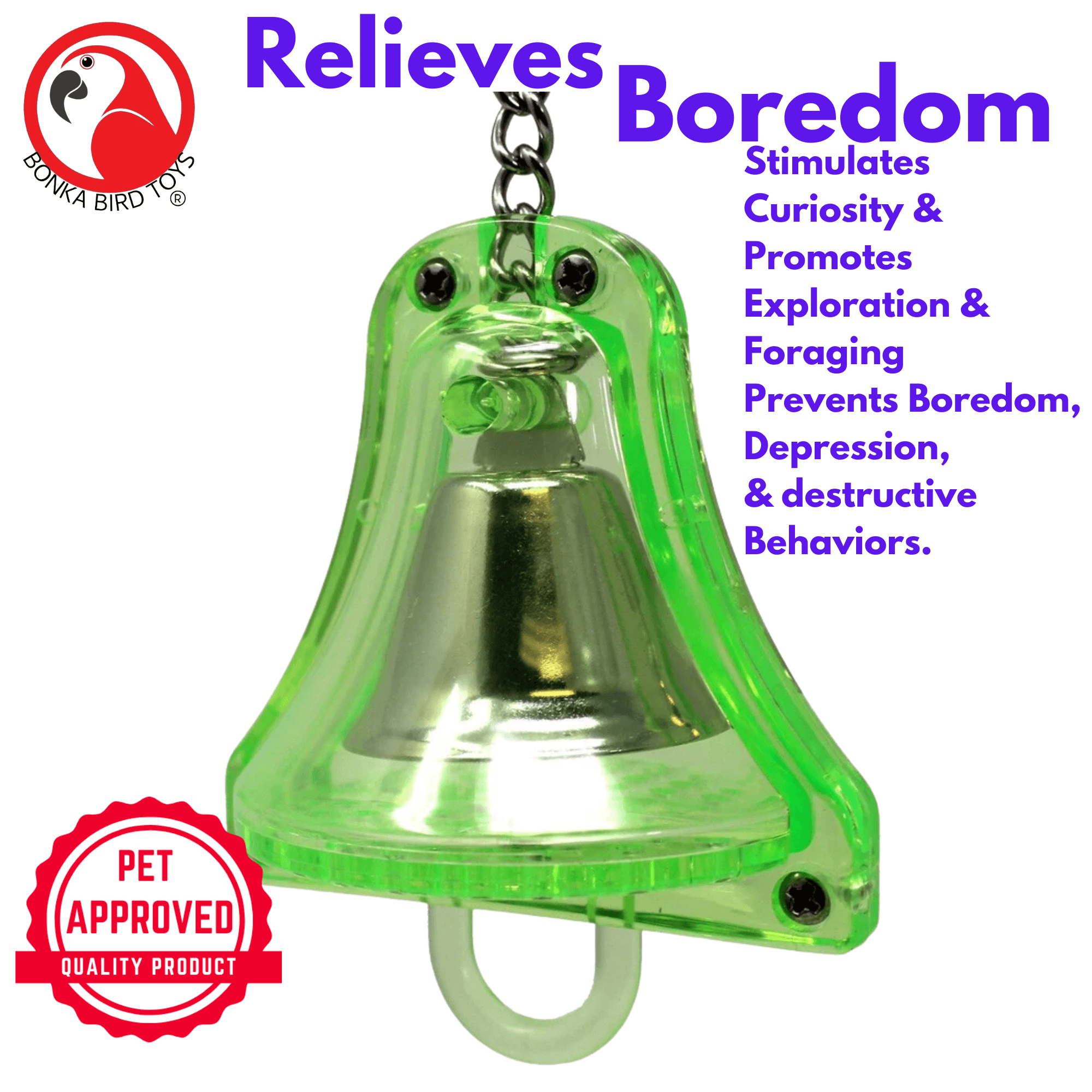 60017 Large Bullet Proof Bell - Bonka Bird Toys