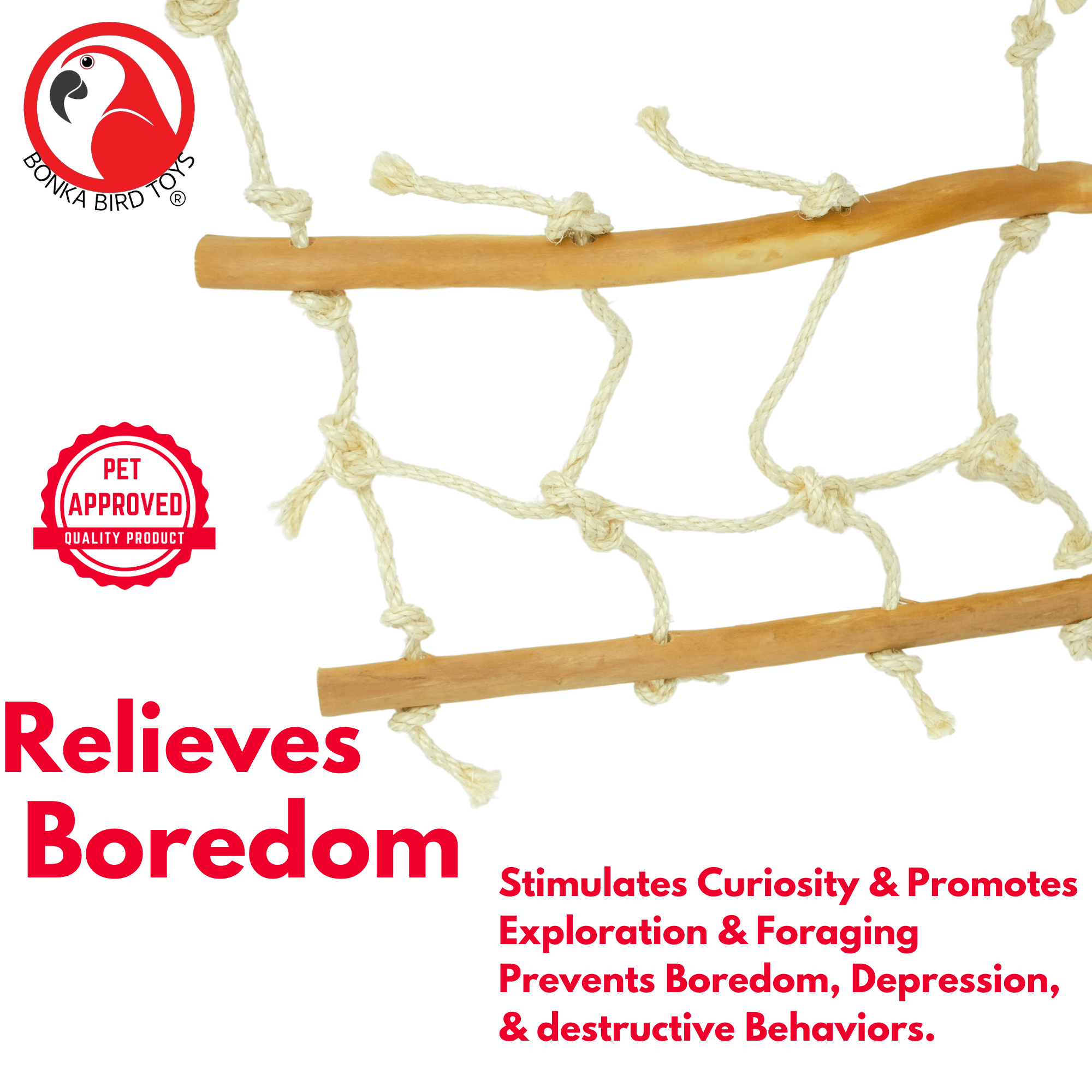 2666 X-Small Sisal Java Cargo Net - Bonka Bird Toys