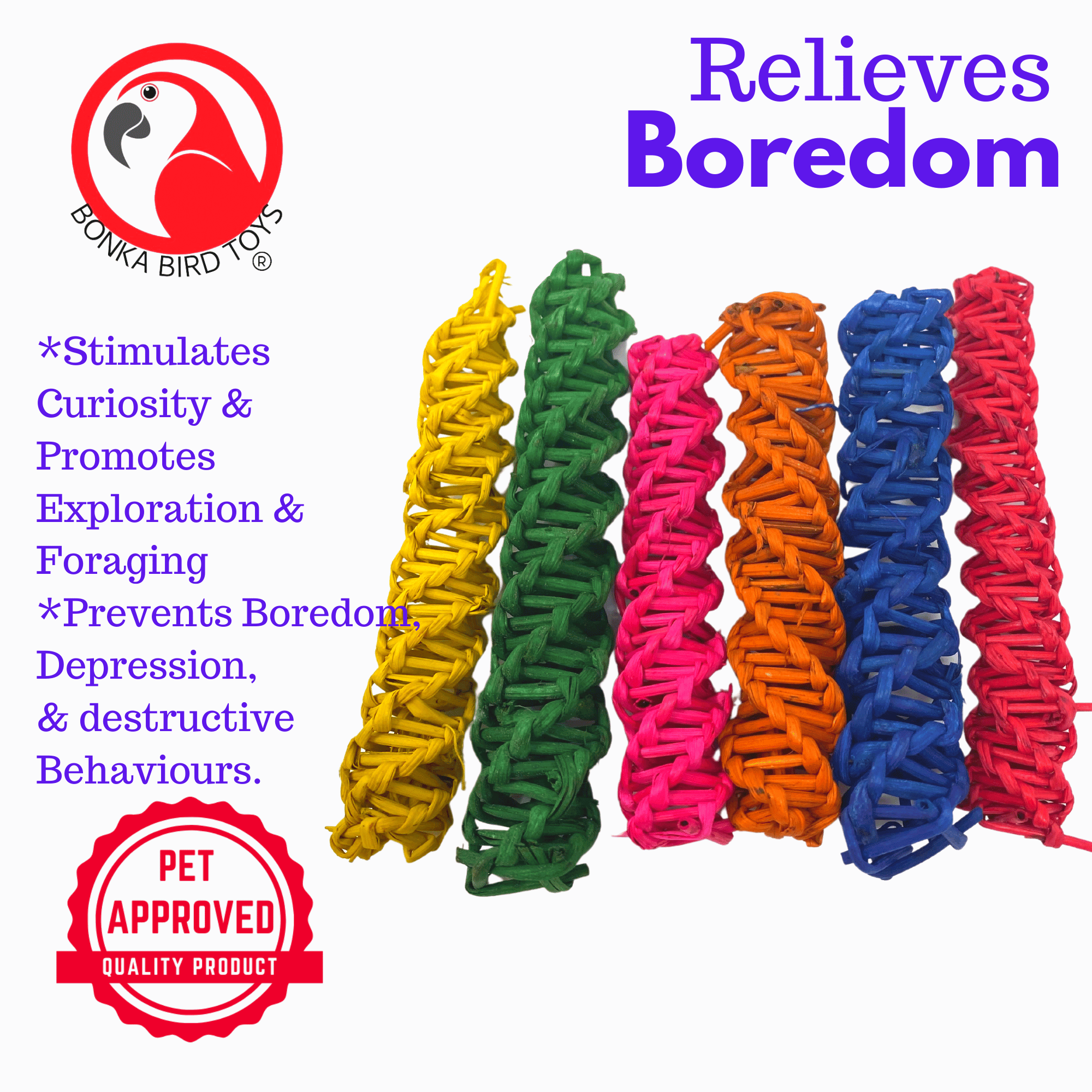 2516 Medium Colored Vine Ladders - Bonka Bird Toys