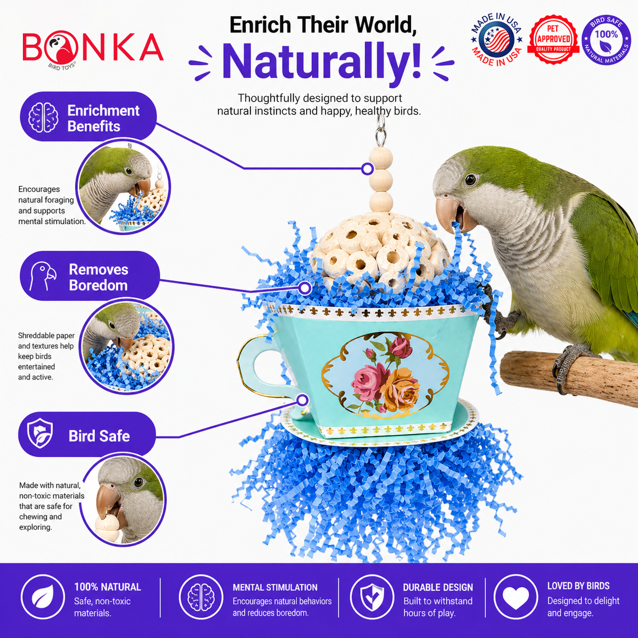 Sola Teacup - Bonka Bird Toys