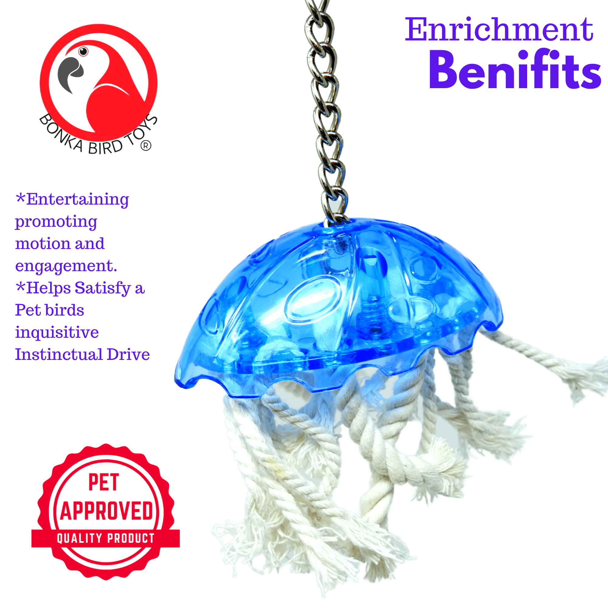 0042 Small Jellyfish - Bonka Bird Toys