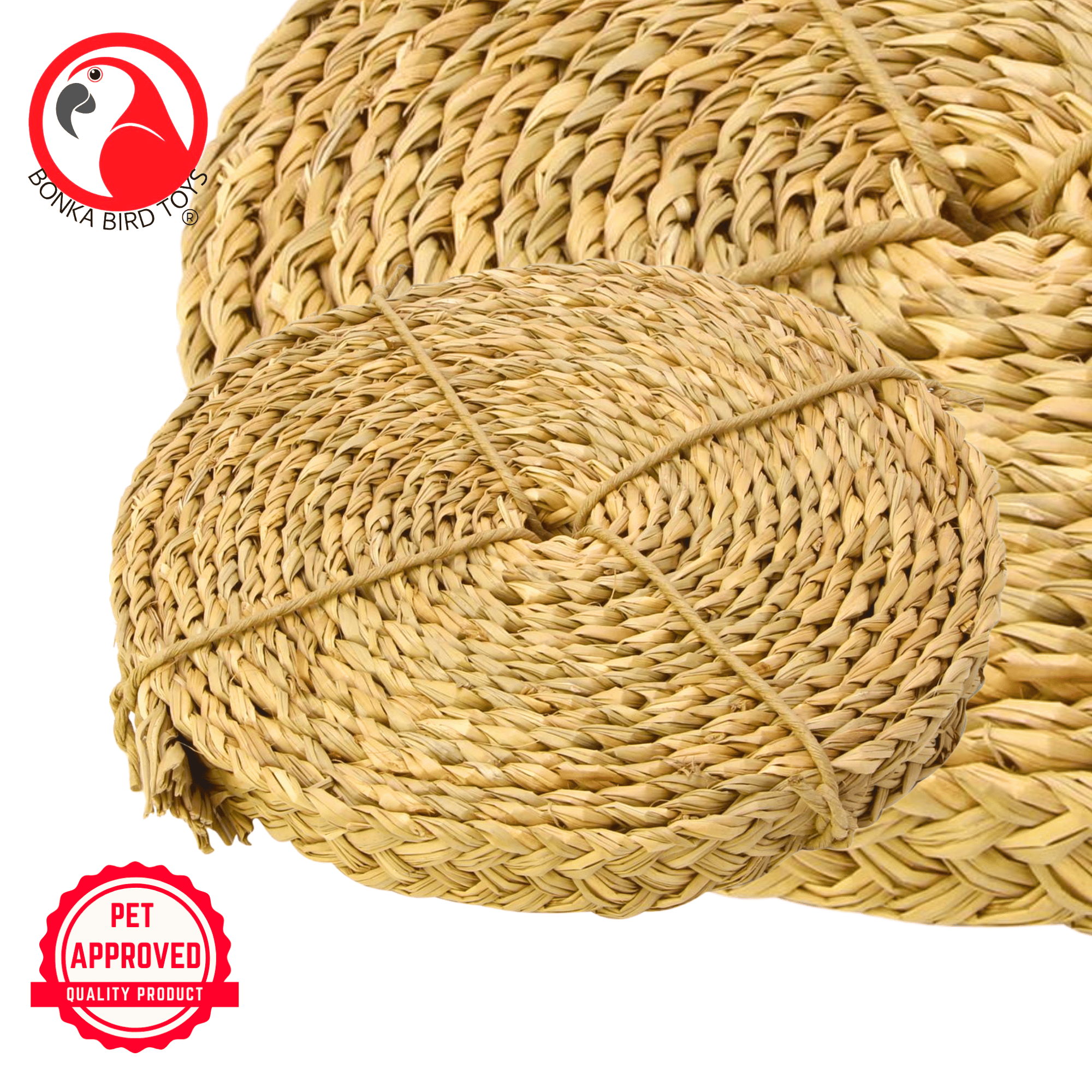 3851 5/8" Seagrass Braided Rope 20 Ft - Bonka Bird Toys
