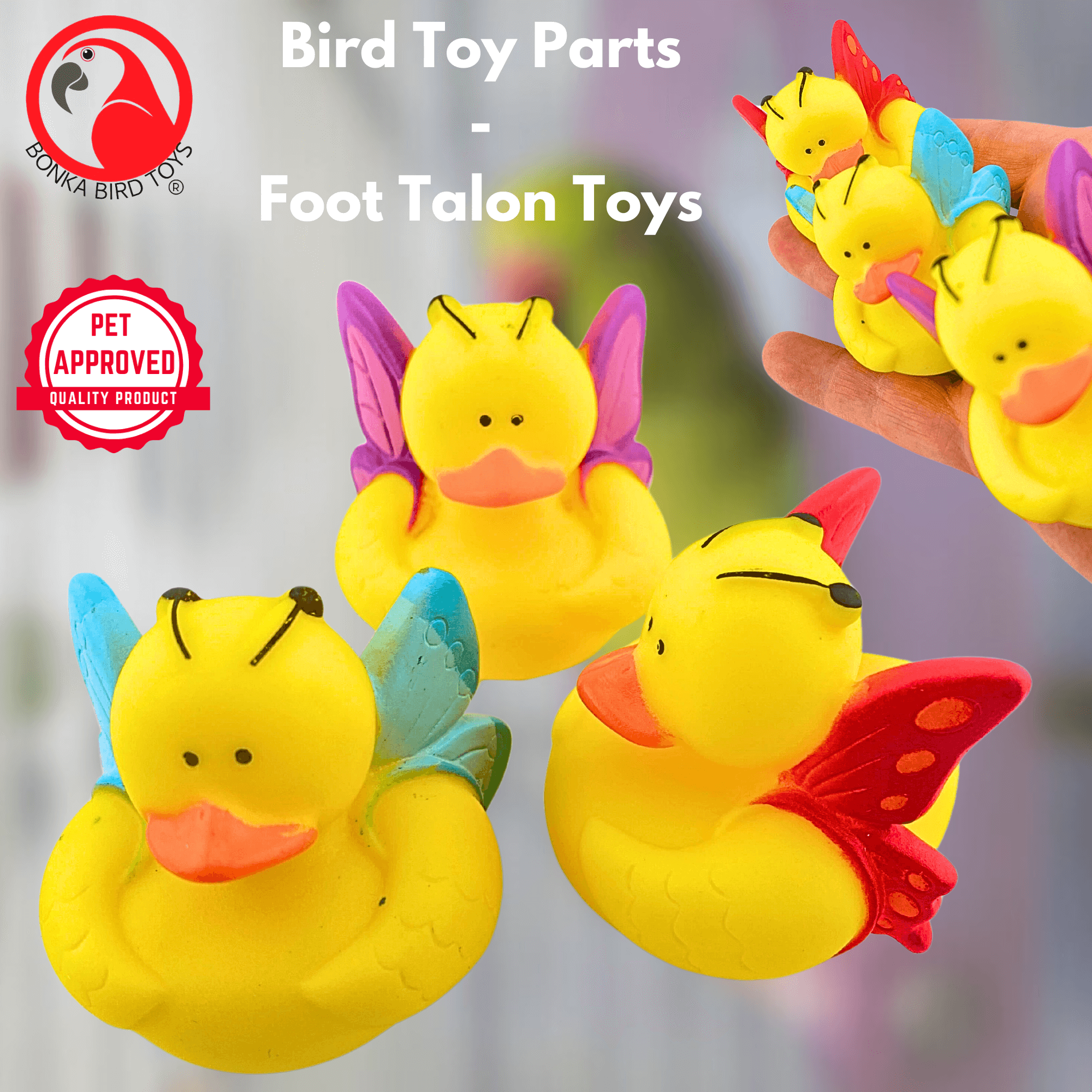 1440 Pk3 Butterfly Duck - Bonka Bird Toys