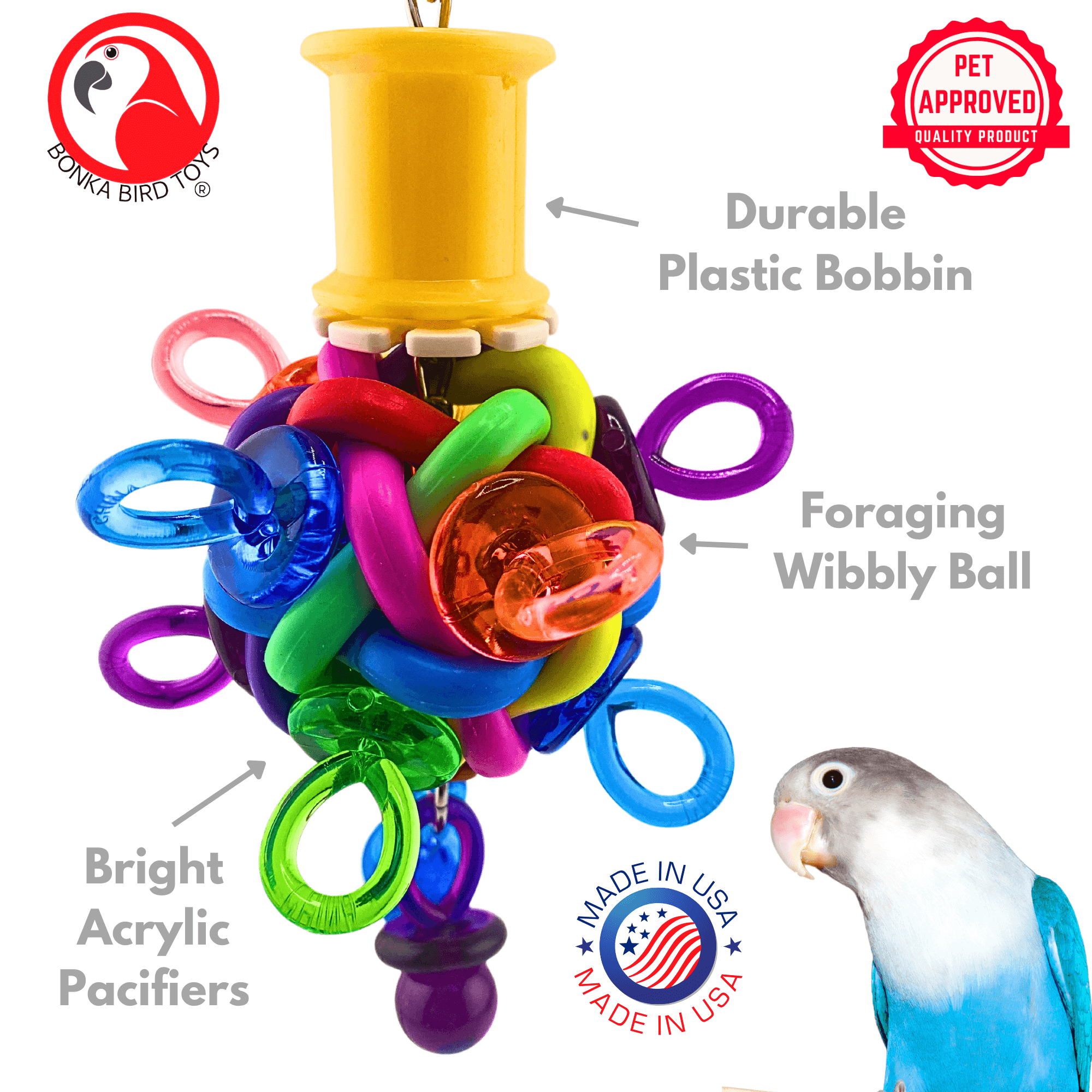 1072 Paci Ball Spin - Bonka Bird Toys