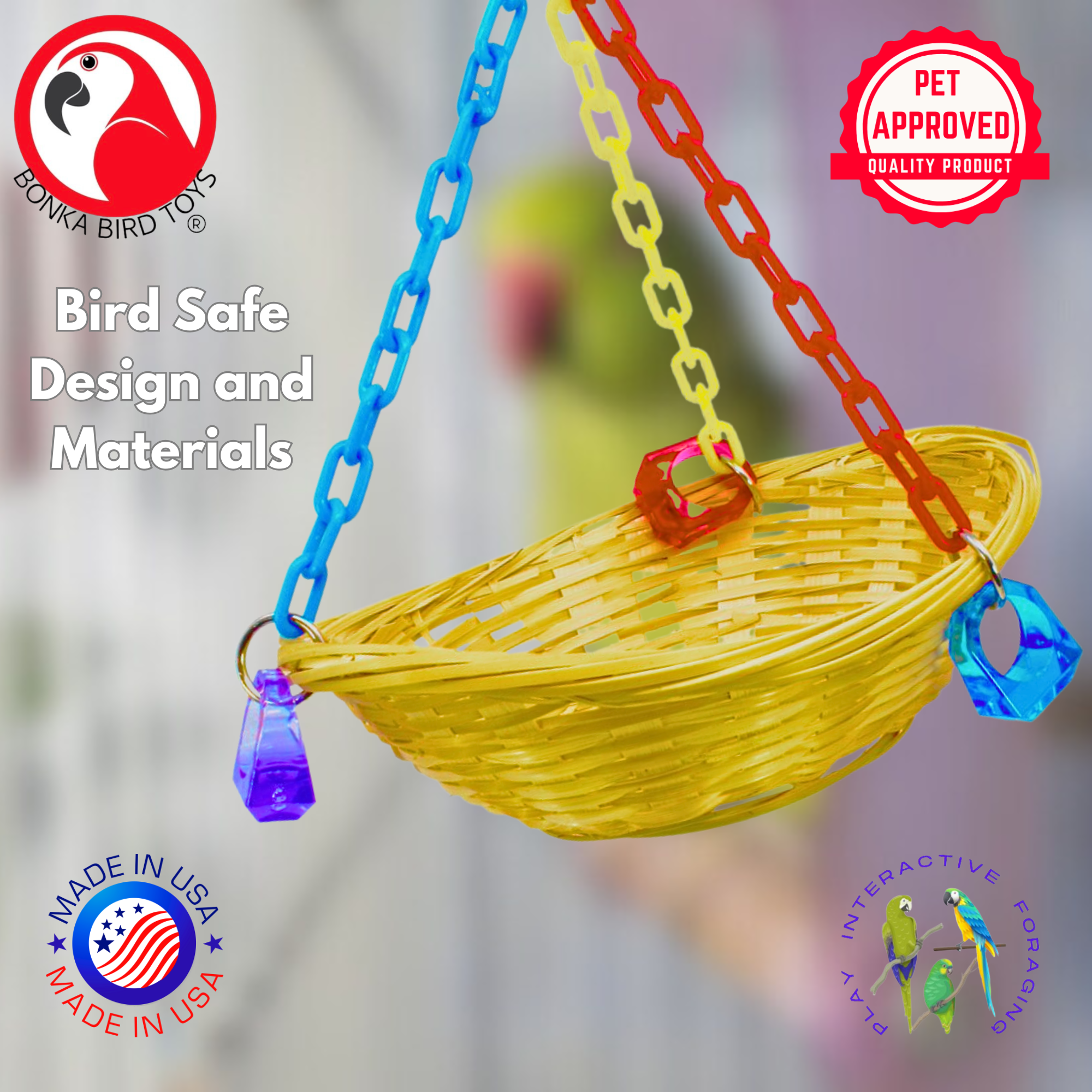 1914 Basket Swing - Bonka Bird Toys