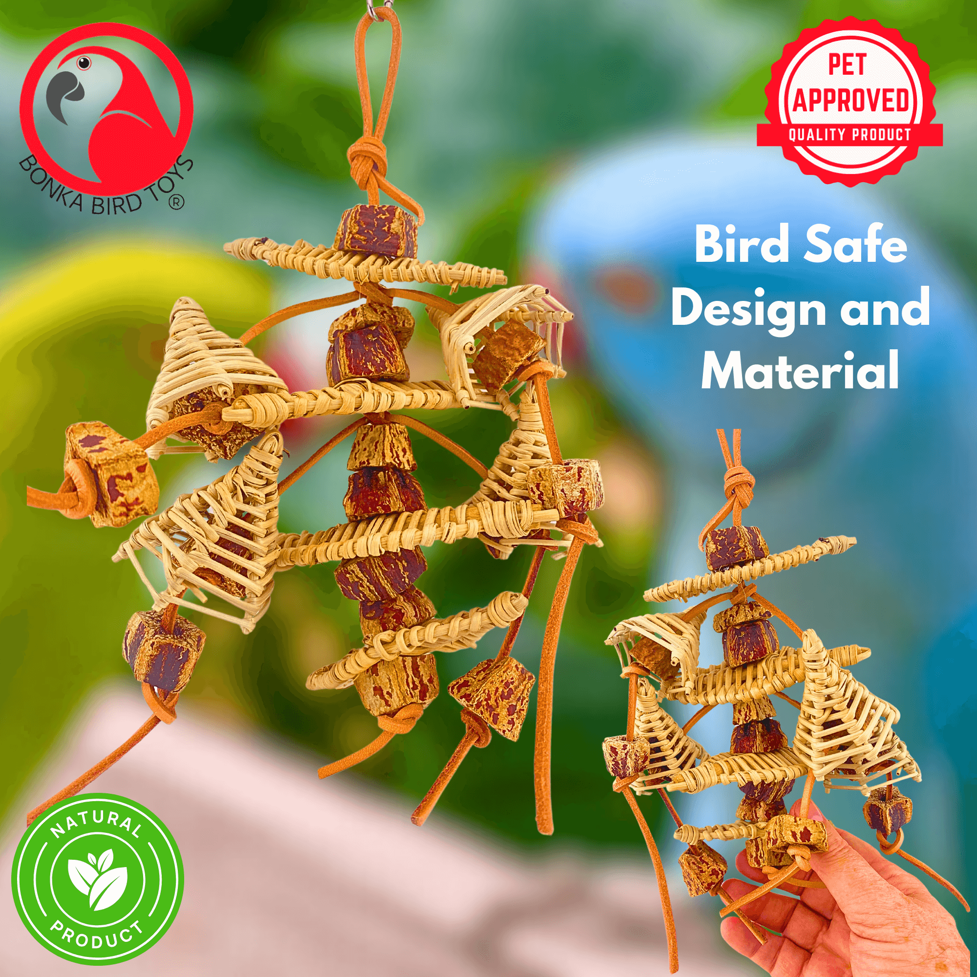 1145 Mahogany Jumble - Bonka Bird Toys