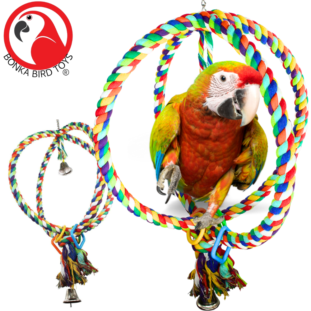 1411 Huge Globe Rope Swing - Bonka Bird Toys