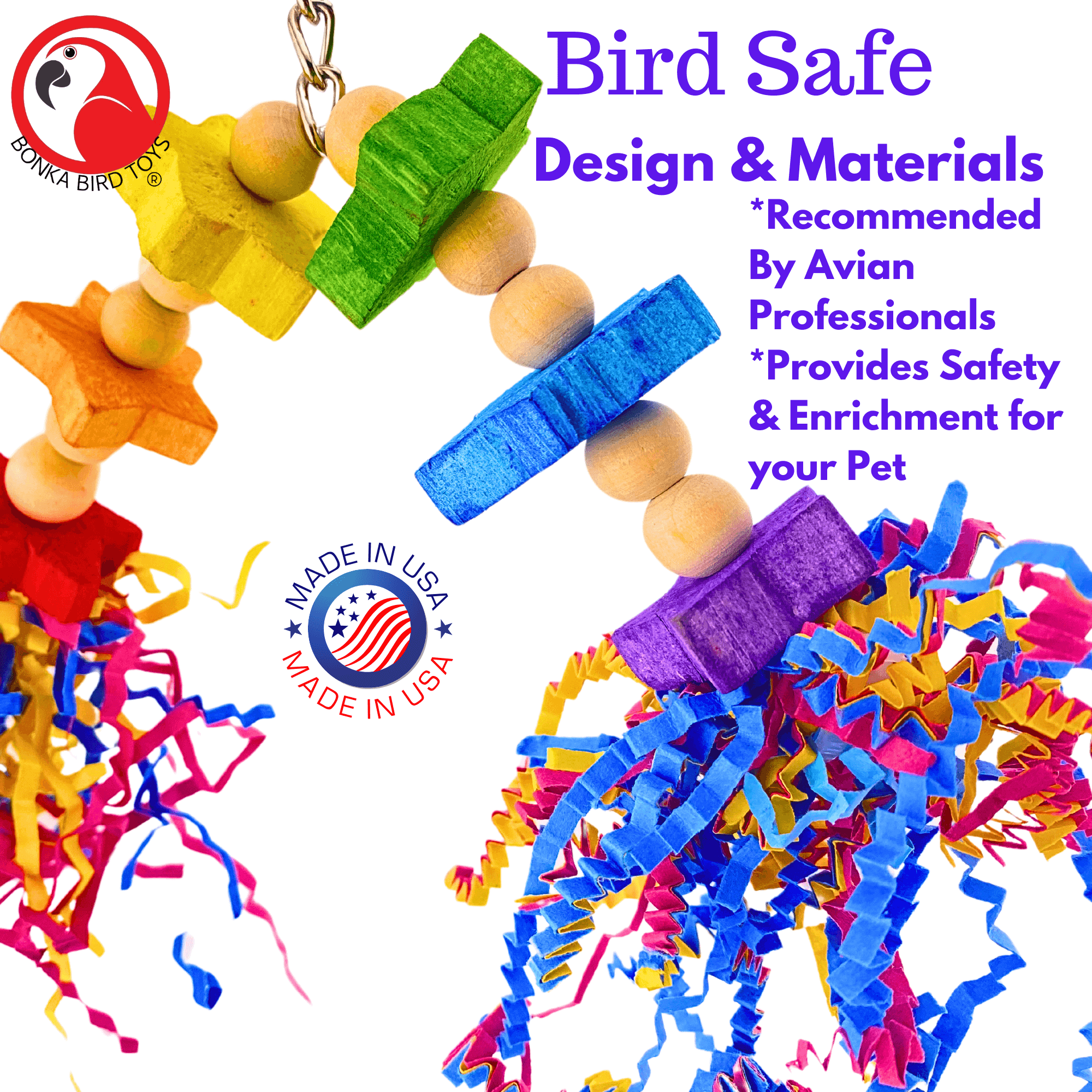 2595 Mini Sola Crinkle - Bonka Bird Toys