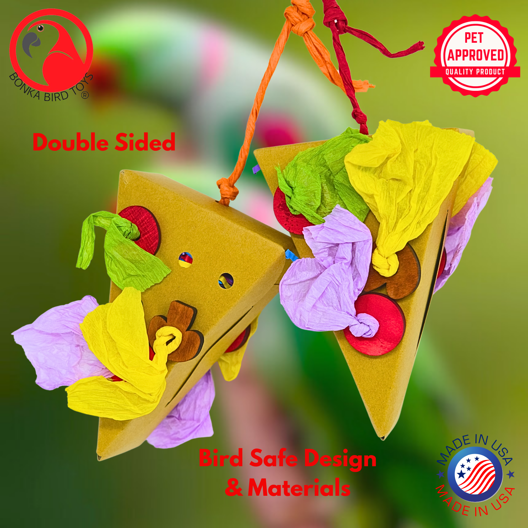 2224 Duo Medium Pizza Slice - Bonka Bird Toys