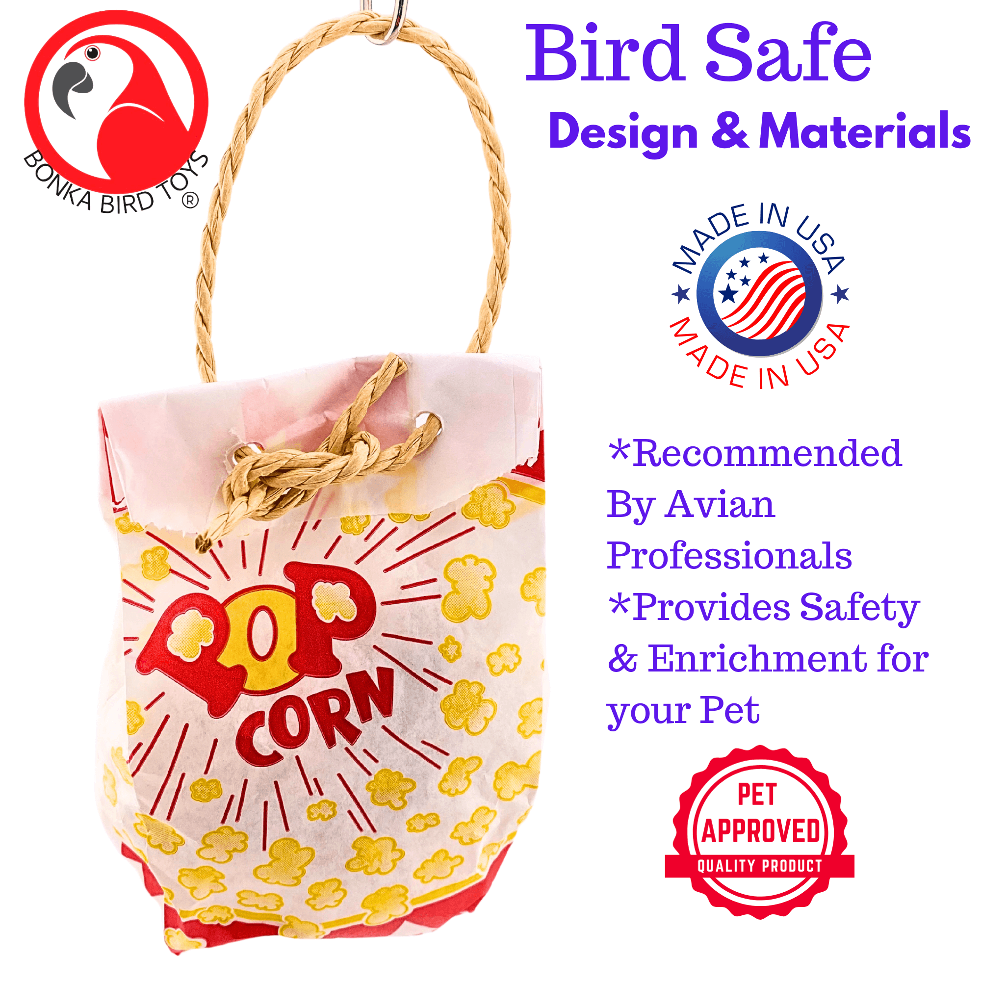 2743 Sola Popcorn Delight - Bonka Bird Toys