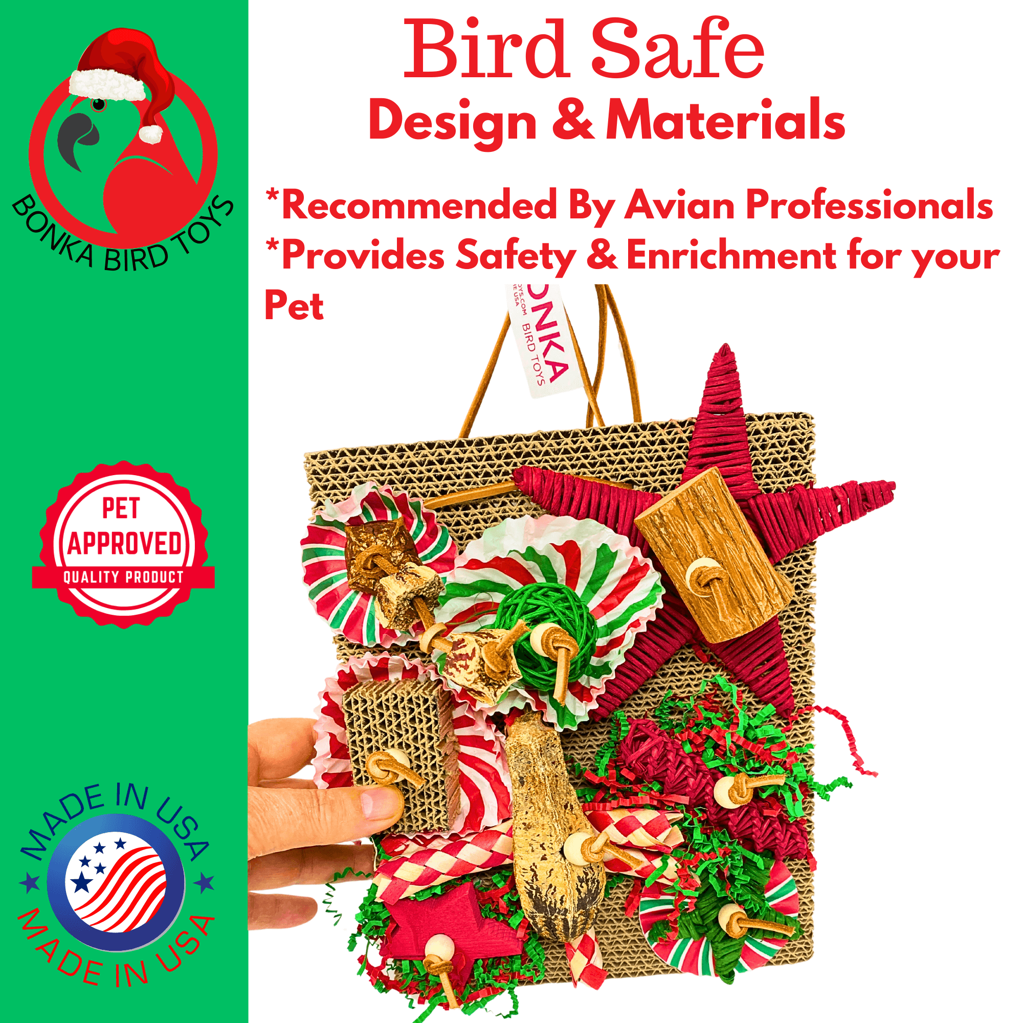 2742 Christmas Merry Munch Board - Bonka Bird Toys