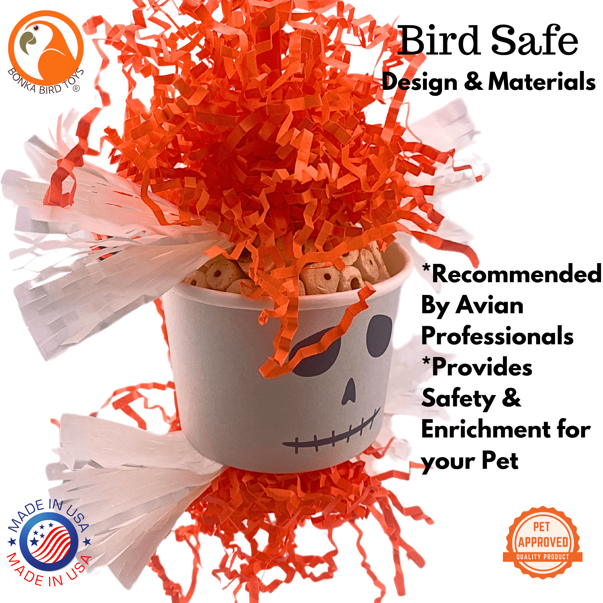 2713 Halloween Ghost Dish - Bonka Bird Toys