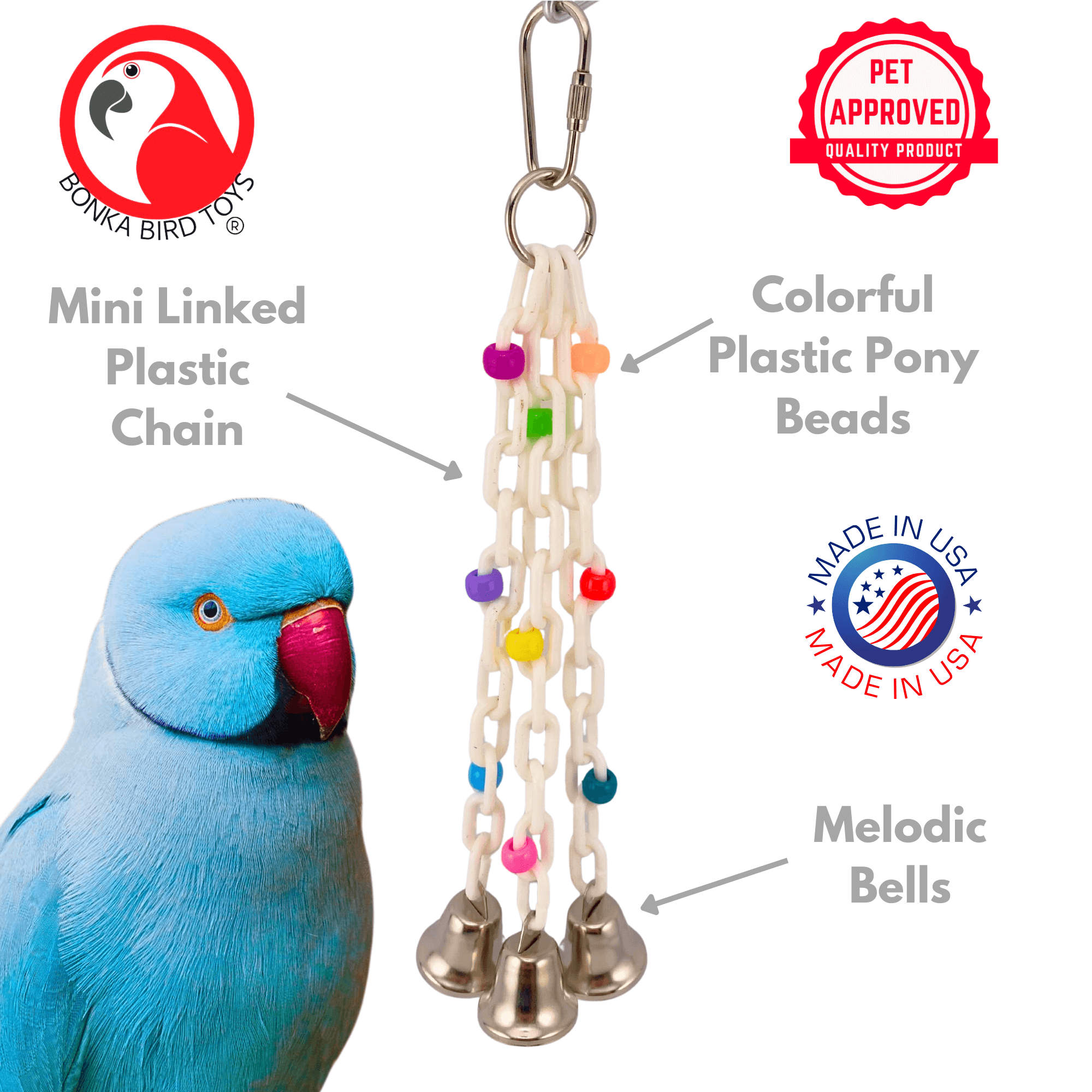 1166 Trio Bell - Bonka Bird Toys