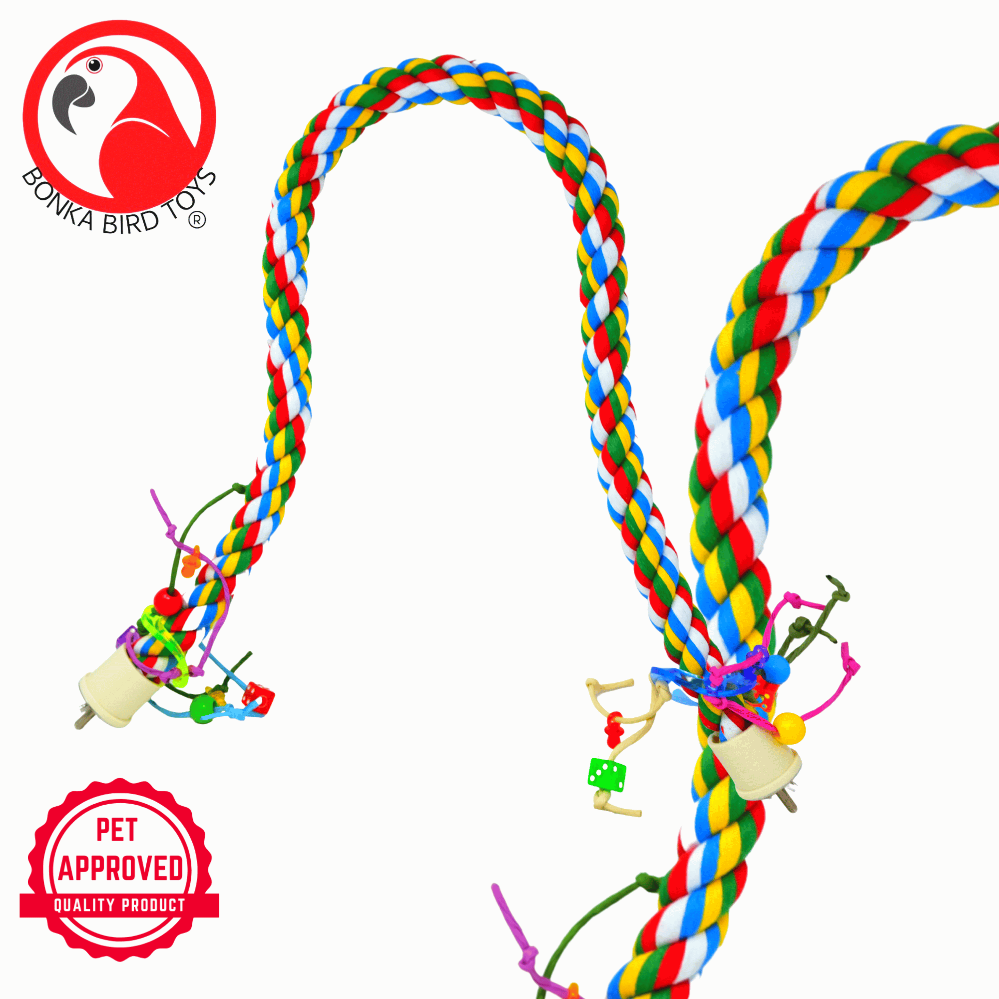 1114 Huge Rope Charm Perch 48" - Bonka Bird Toys
