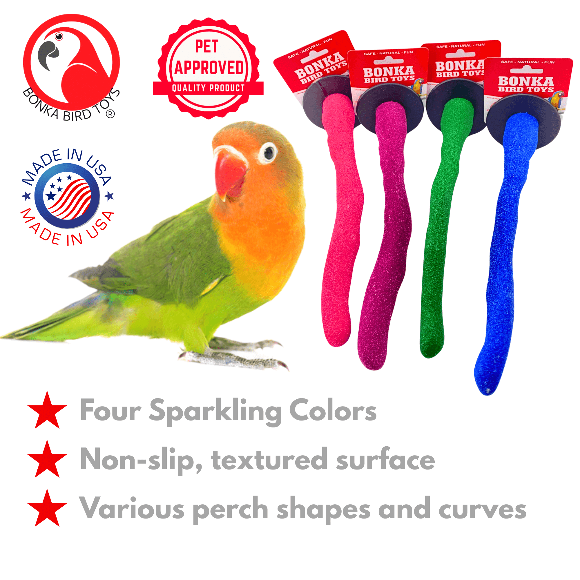 1435 Small Orthopedic Sand Perch - Bonka Bird Toys