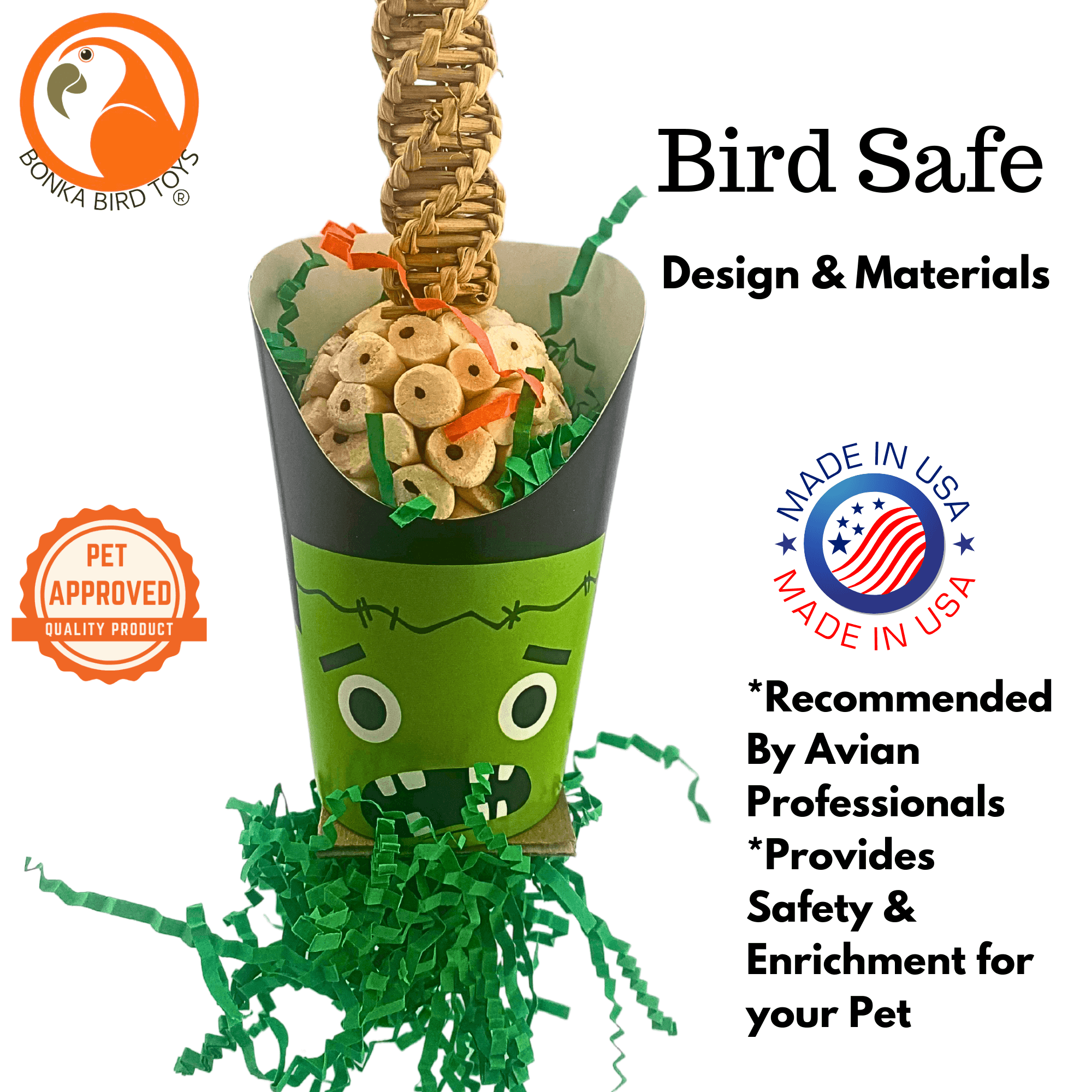 2706 Halloween Frankenstein Cup - Bonka Bird Toys