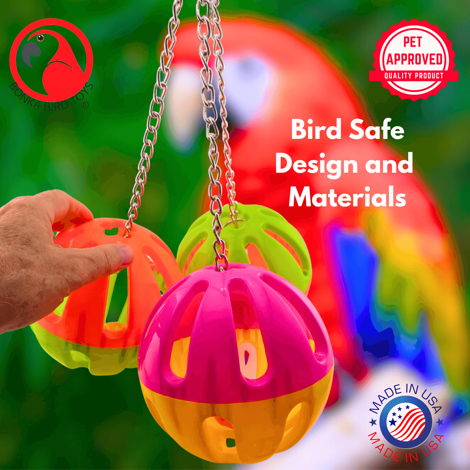 1479 Huge Plastic Three Ball - Bonka Bird Toys