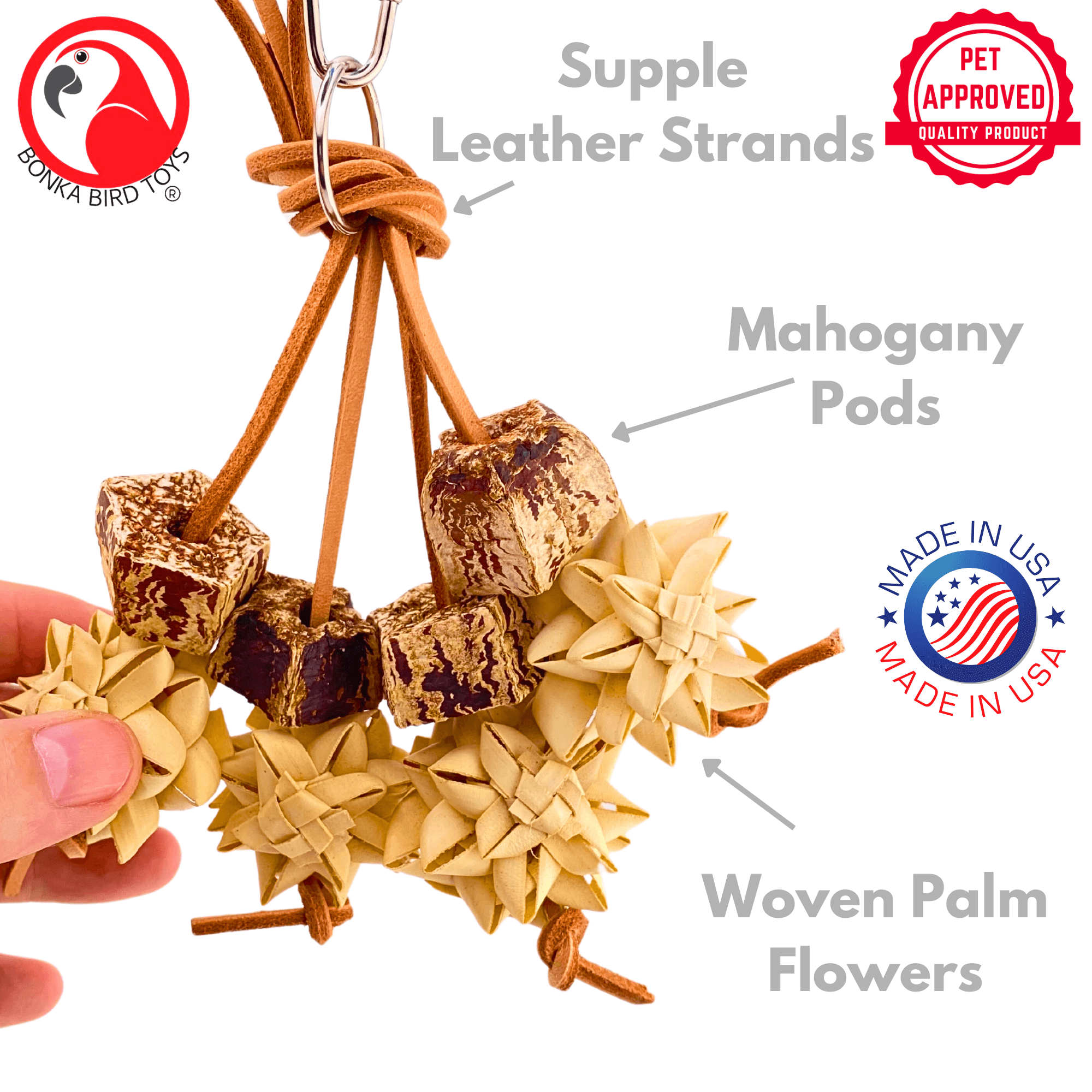 1056 Palm & Pod Forage Cluster - Bonka Bird Toys