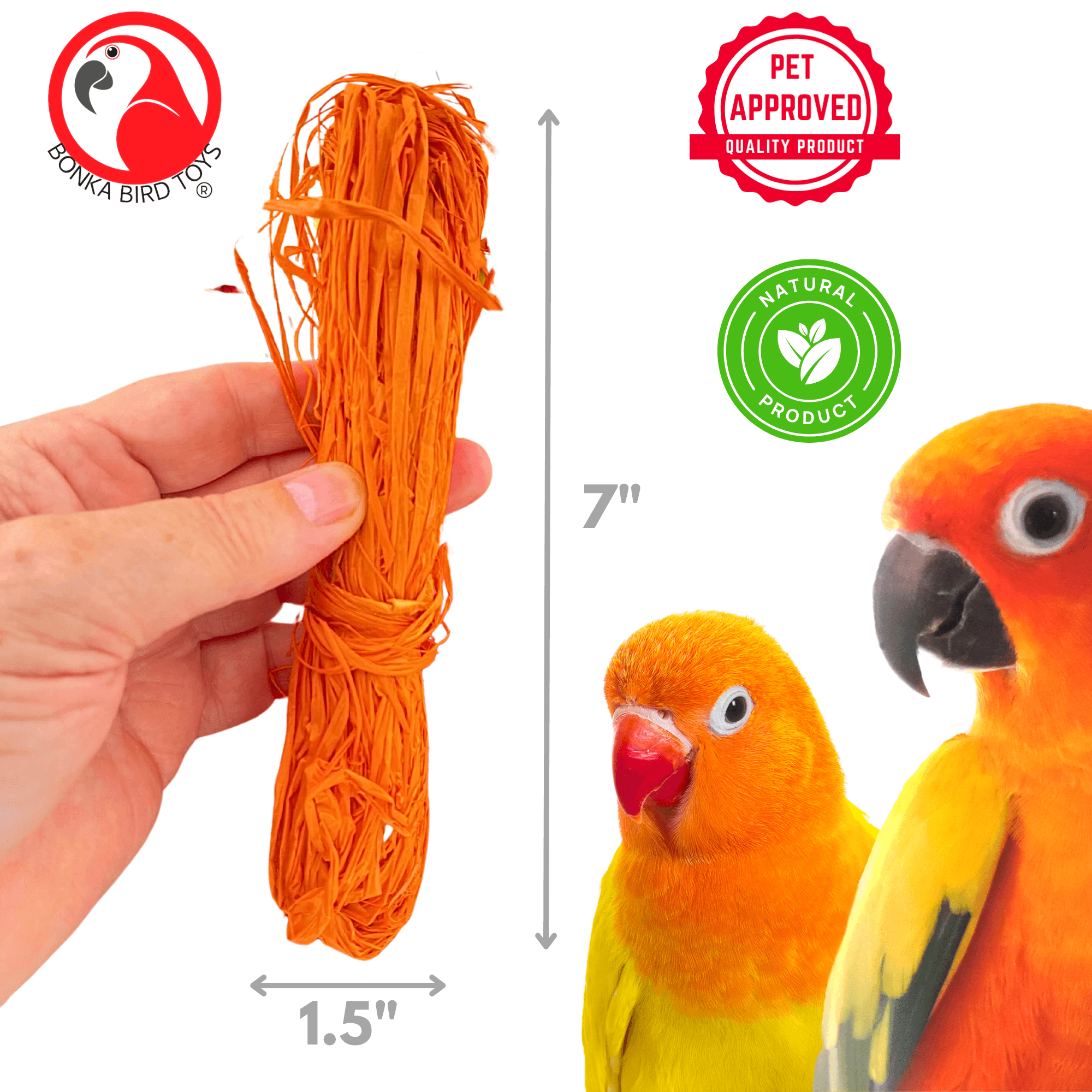 1153 Pk1 Raffia Bundle - Bonka Bird Toys