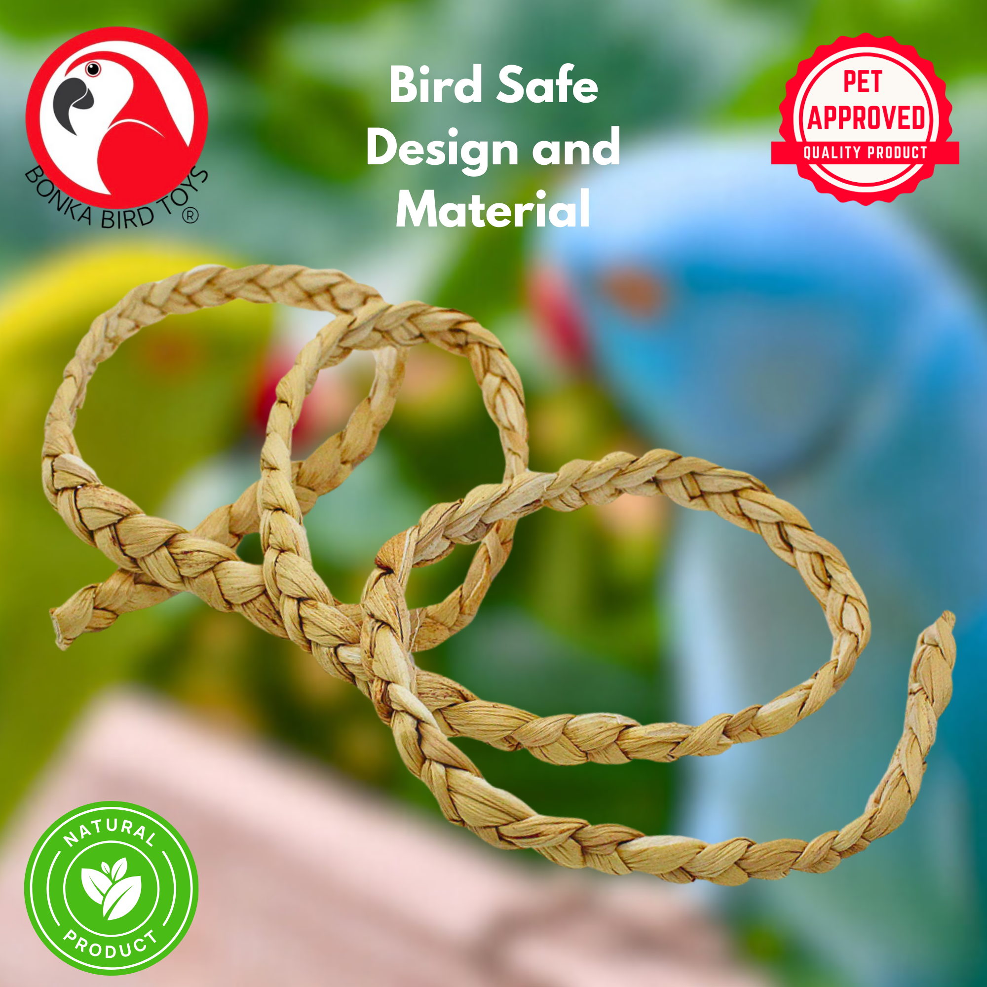 2135 Braided 48-Inch Palm Rope - Bonka Bird Toys