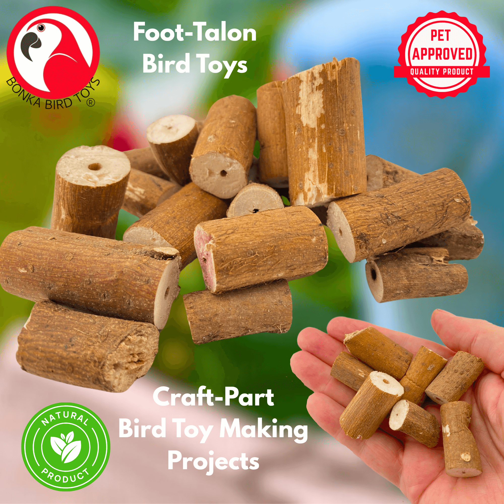 2830 Pk24 Mini Sola Log with Skin - Bonka Bird Toys