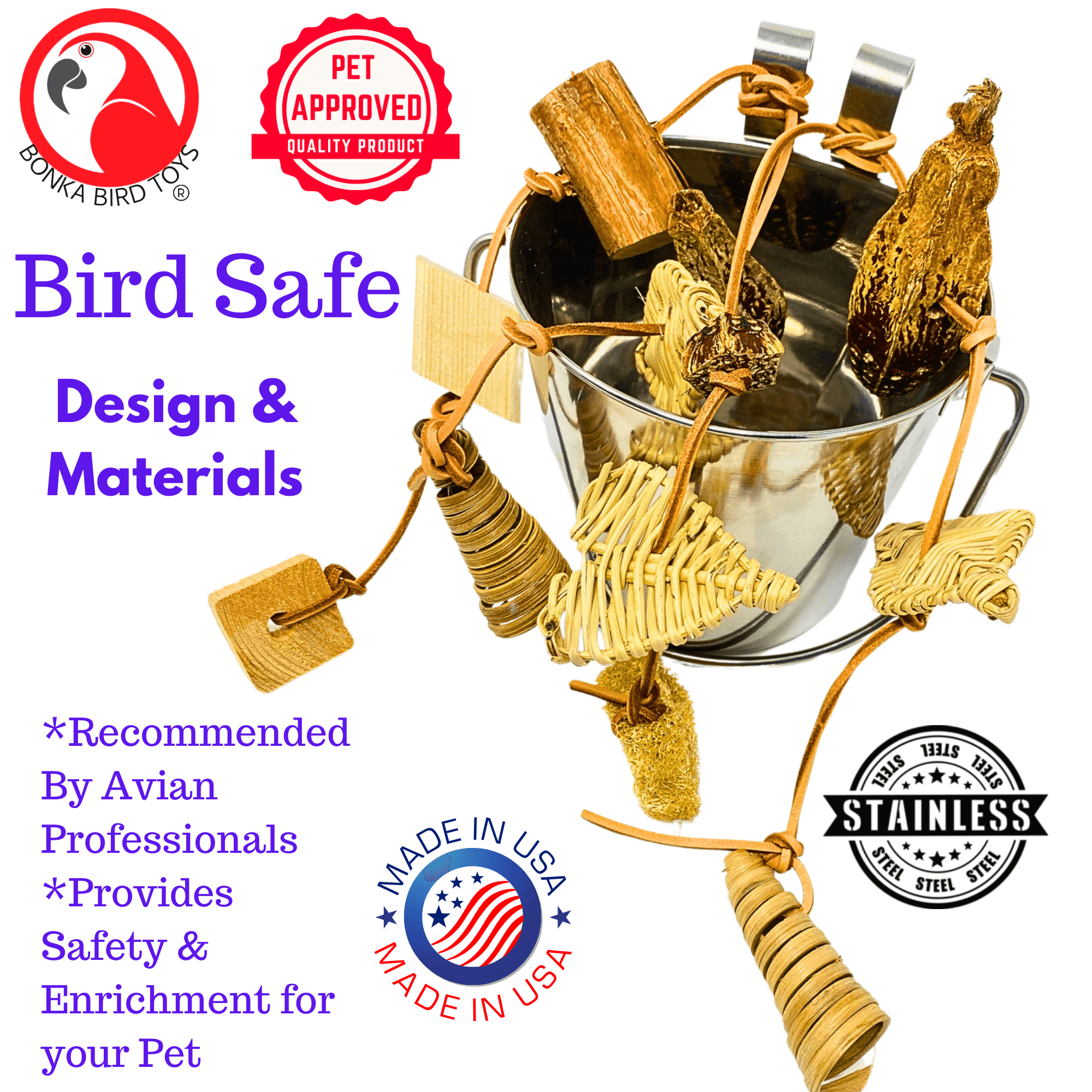 2740 Foraging Fun Bucket - Bonka Bird Toys