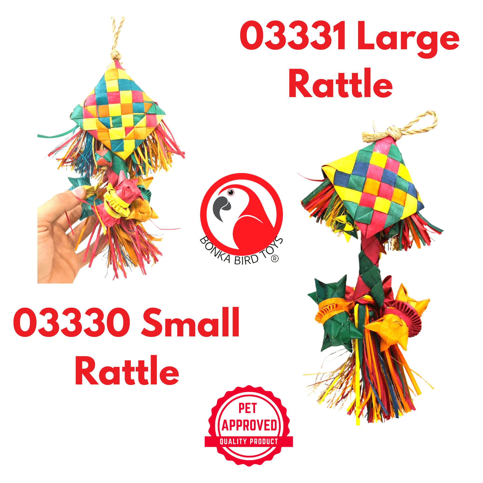 03330 Small Rattle - Bonka Bird Toys