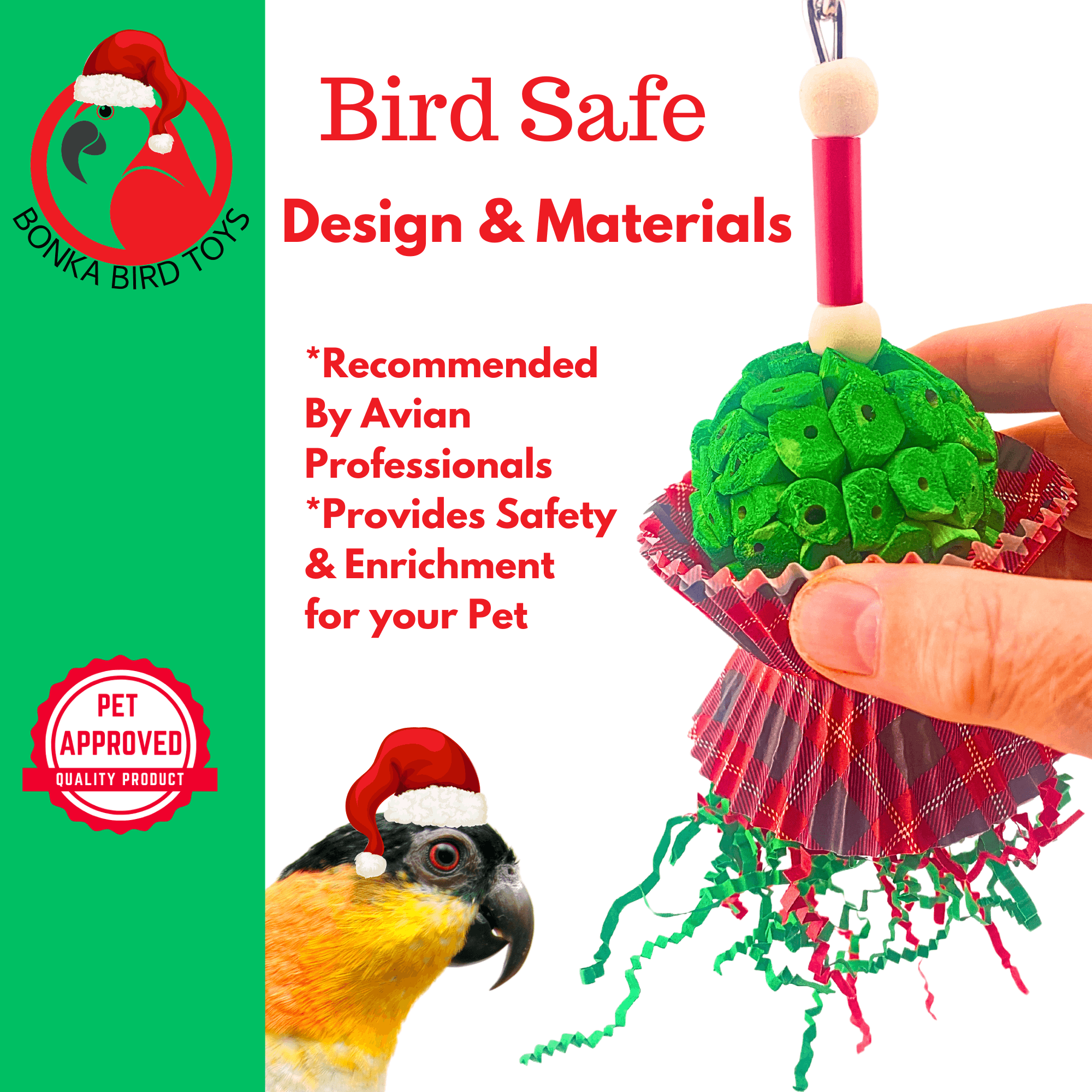 2733 Christmas Sola Tartan - Bonka Bird Toys