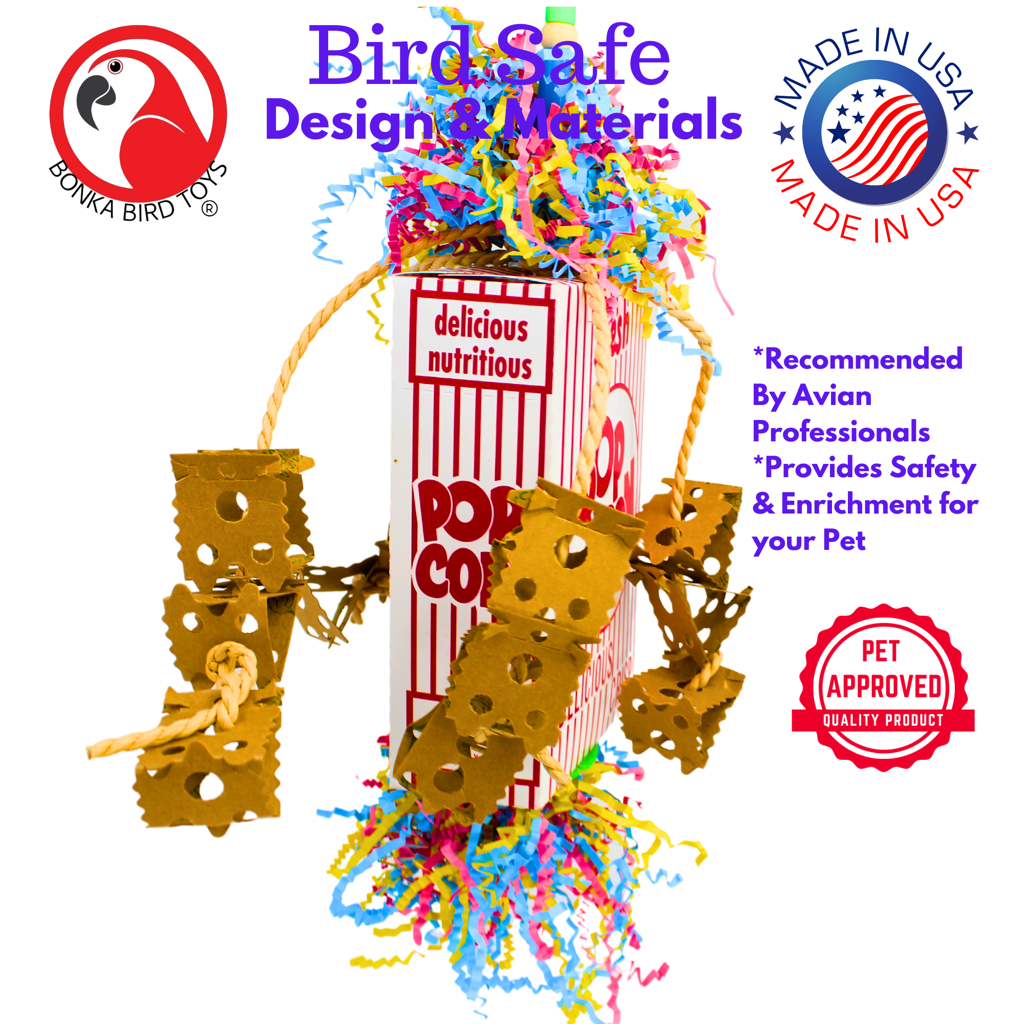 2318 Popcorn Explosion - Bonka Bird Toys