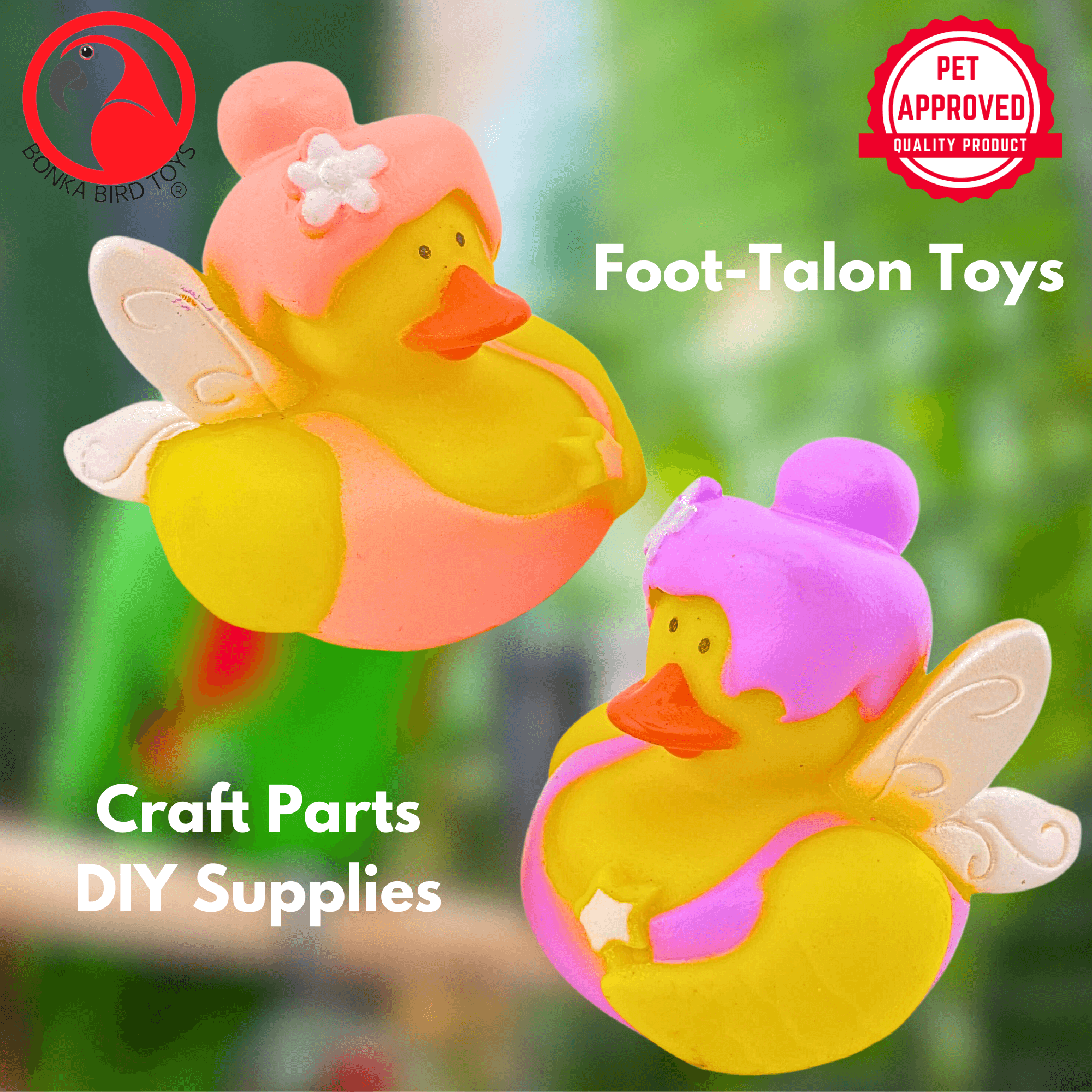 1441 Pk2 Fairy Duck - Bonka Bird Toys