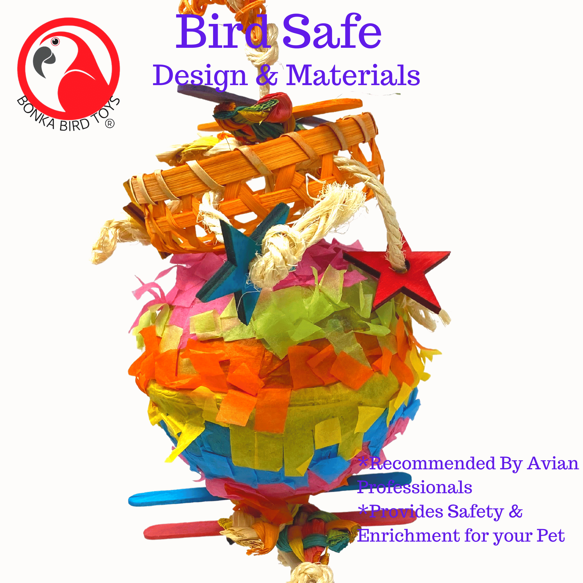 2247 Round Foraging Star PiΓ±ata - Bonka Bird Toys