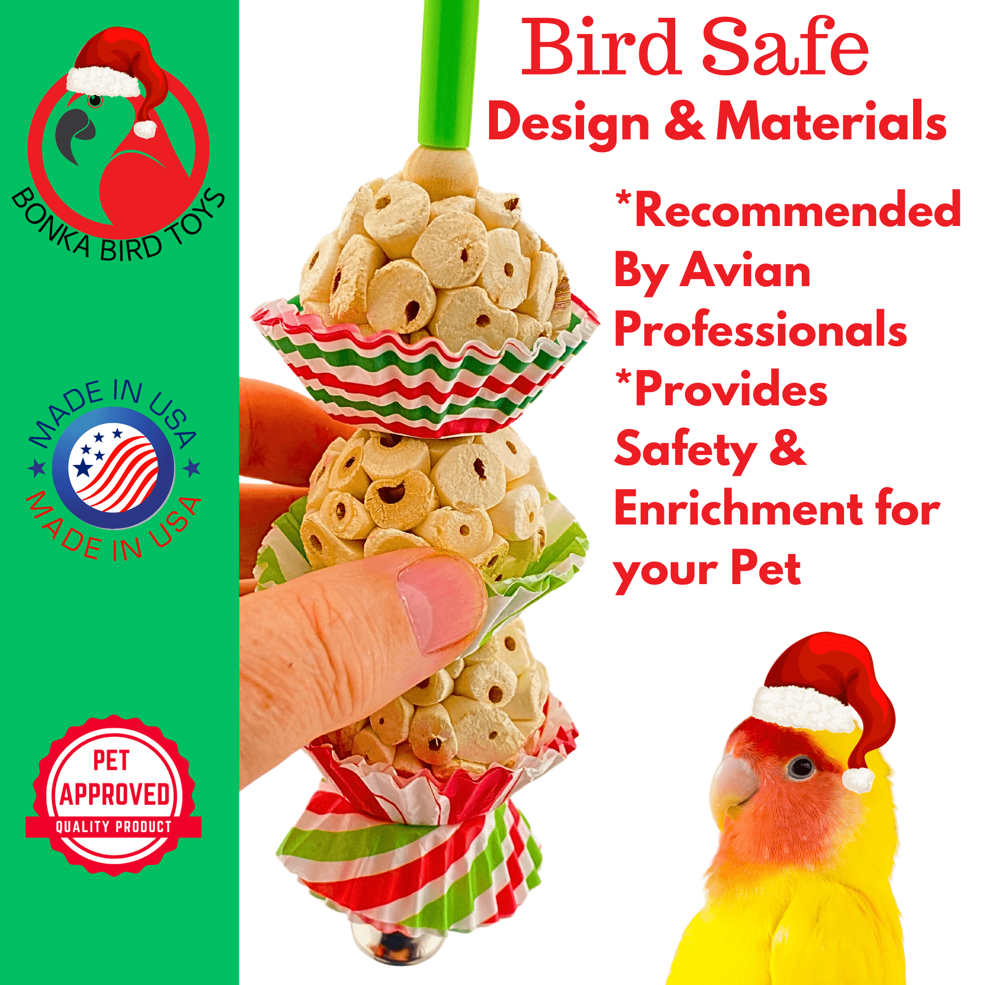 2747 Christmas Three Mini Cake - Bonka Bird Toys