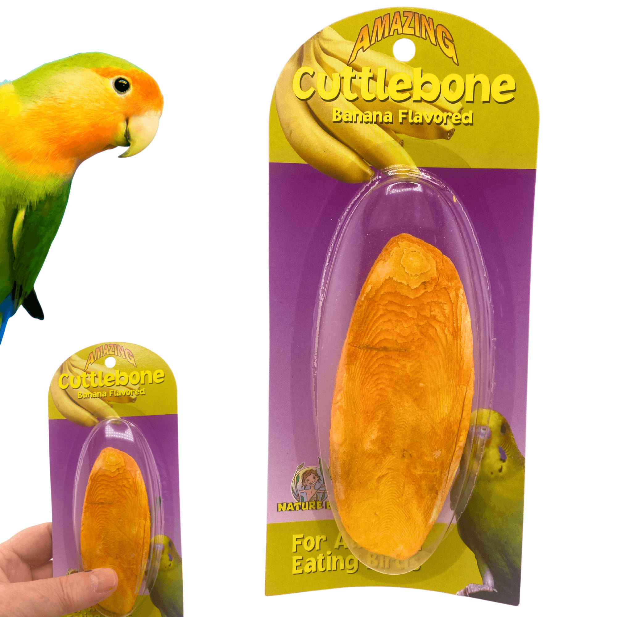 30006 Medium Cuttlebone Banana Flavor - Bonka Bird Toys