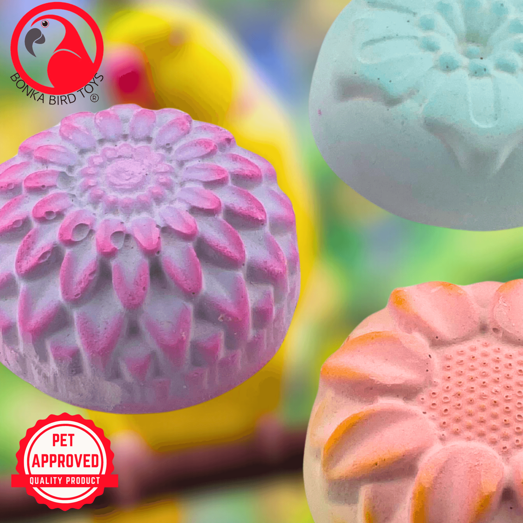 2860 Flower Power Calcium Treats - Bonka Bird Toys
