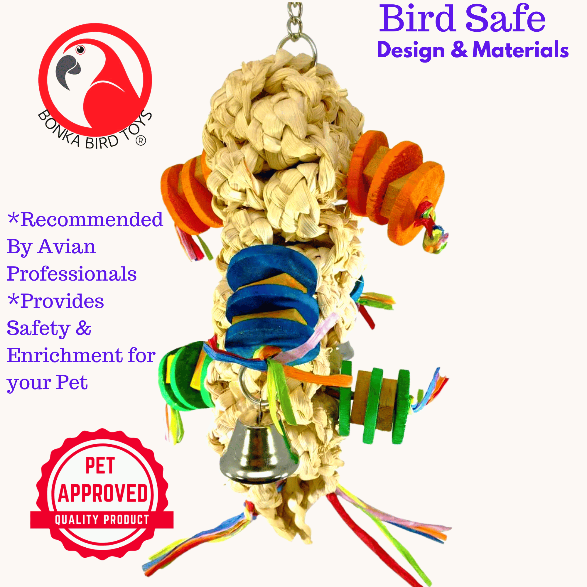 1855 Lanyard Chew Fish - Bonka Bird Toys